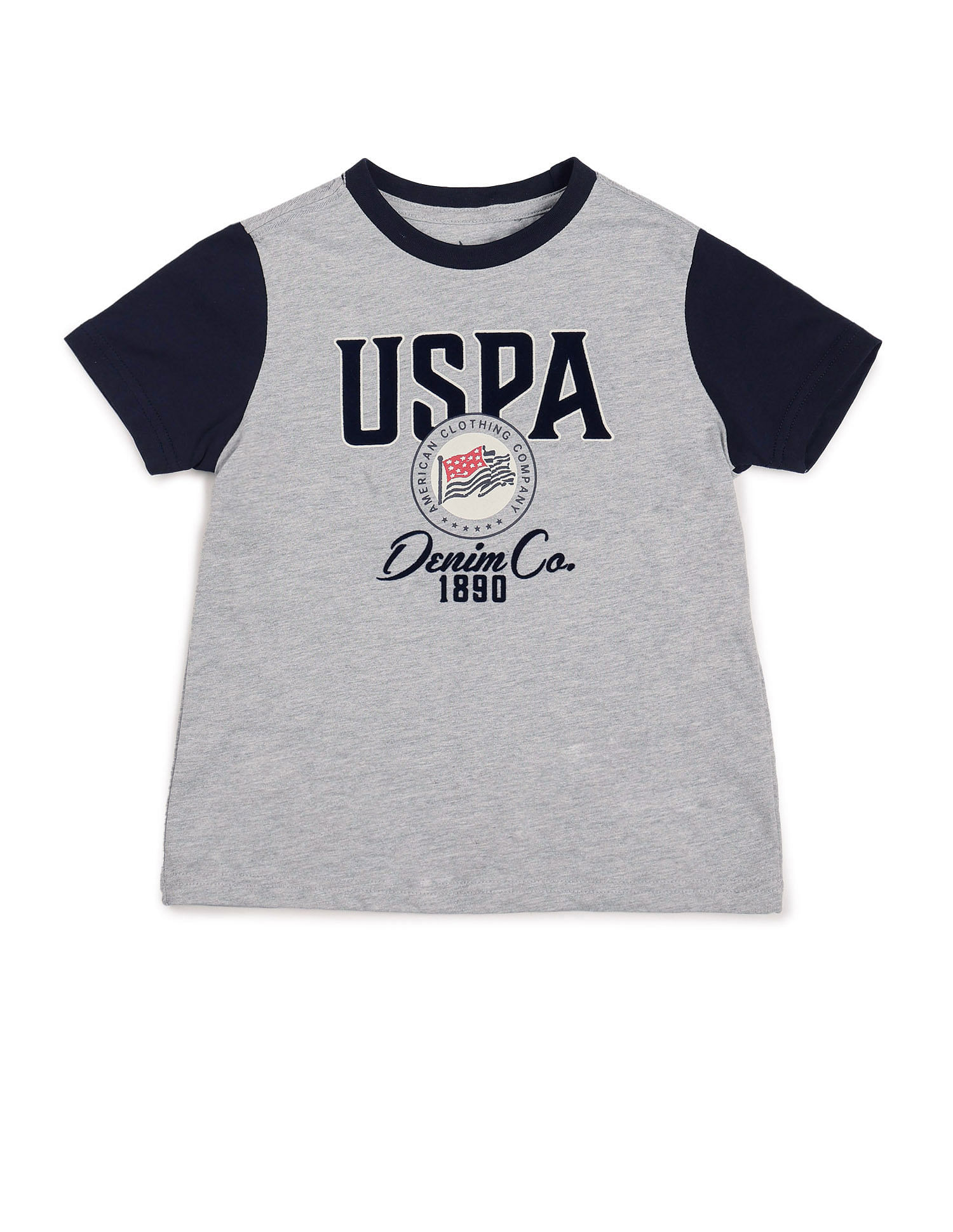 U.S. Polo Assn. Kids Boys Brand Printed Pure Cotton T-Shirt