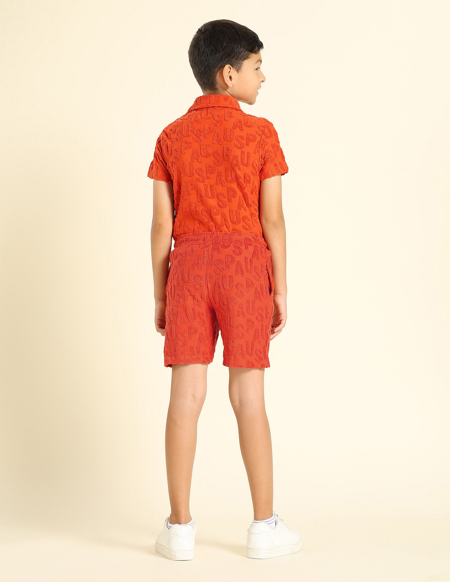 U.S. Polo Assn. Kids Boys Brand Appliqued Regular Fit Shorts