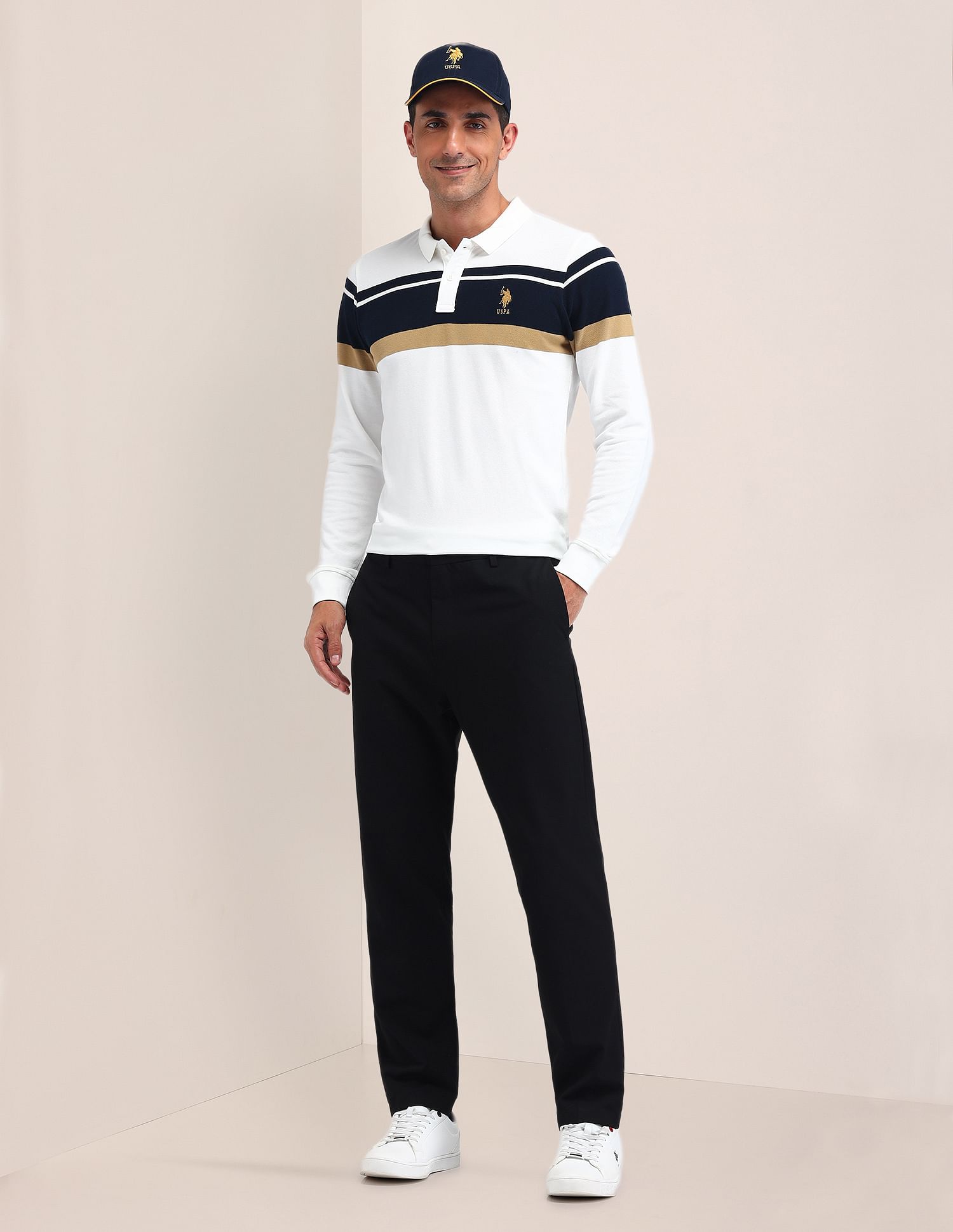 U.S. Polo Assn. Solid Pattern Slim Fit Polo Shirt