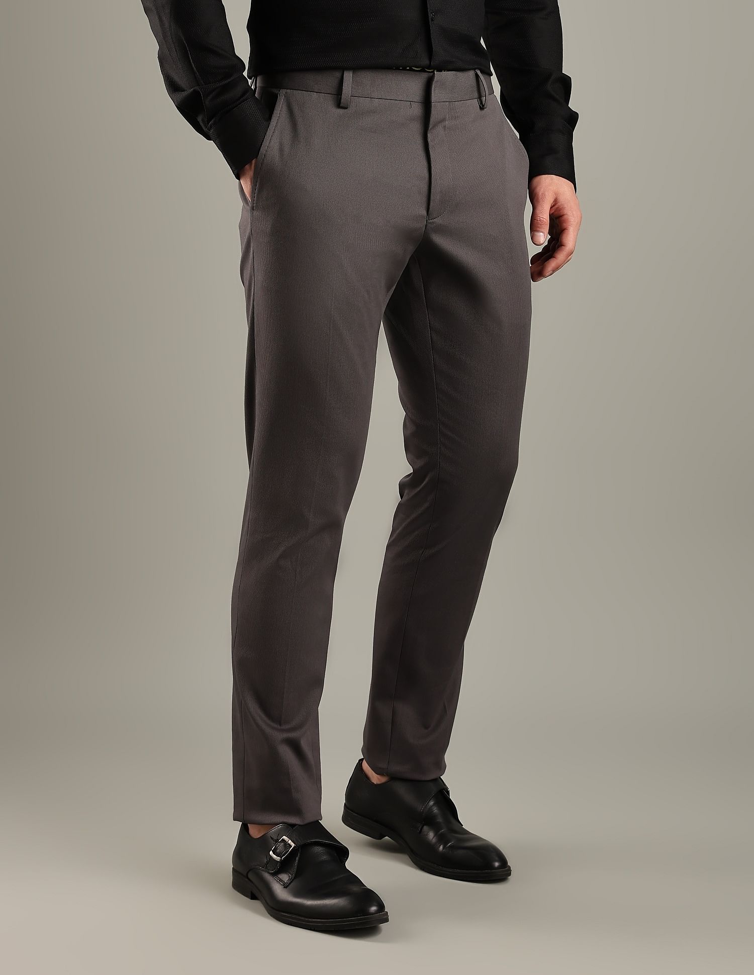 Tommy Hilfiger Regular-Fit Striped Mid Rise Trouser