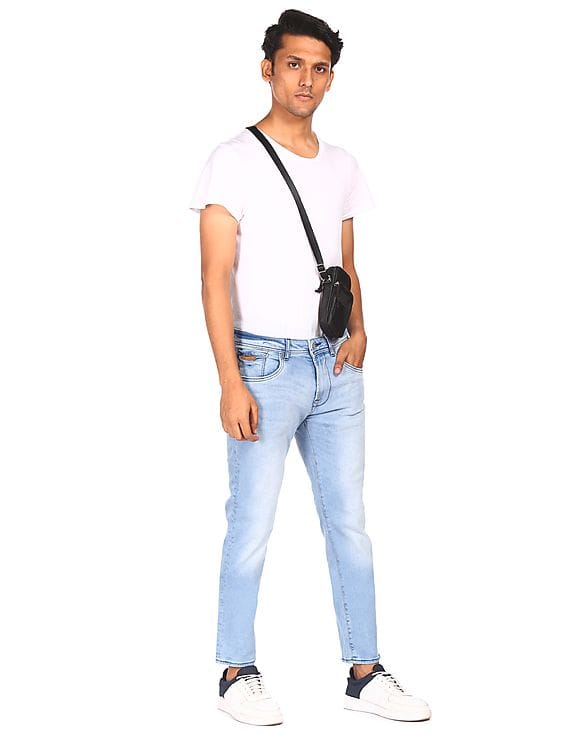 Buy Aeropostale Men Light Blue Tapered 
