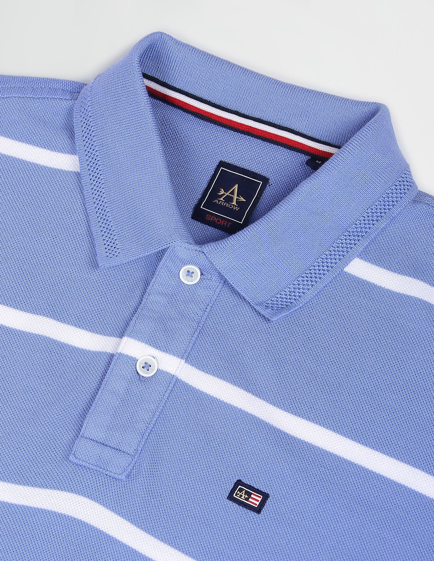 Arrow Sports Contrast Stripe Polo Shirt