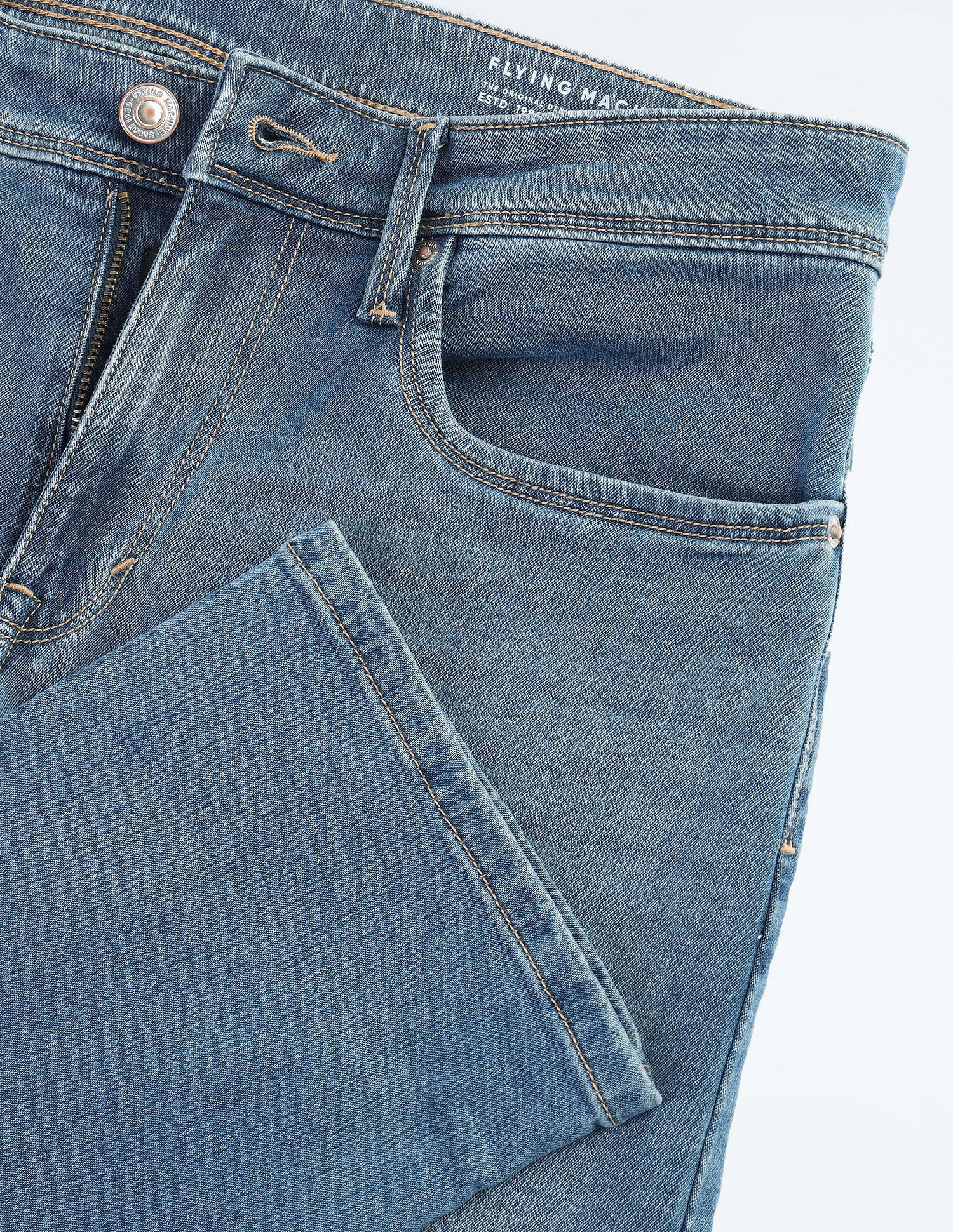 Flying Machine Slim Straight Fit Mid Rise Jeans