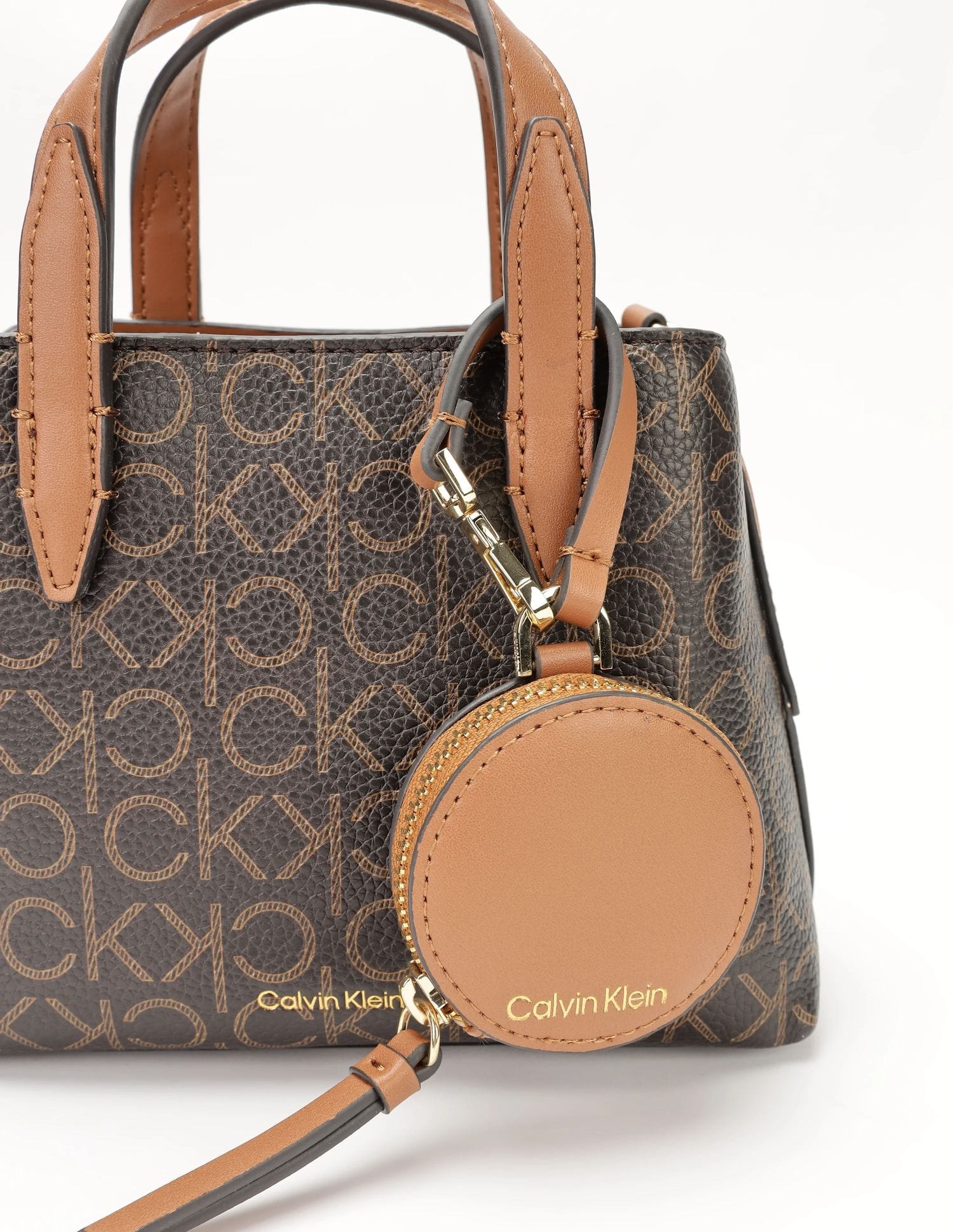 Buy Calvin Klein Logo-Patterned Brown Handbag - NNNOW.com