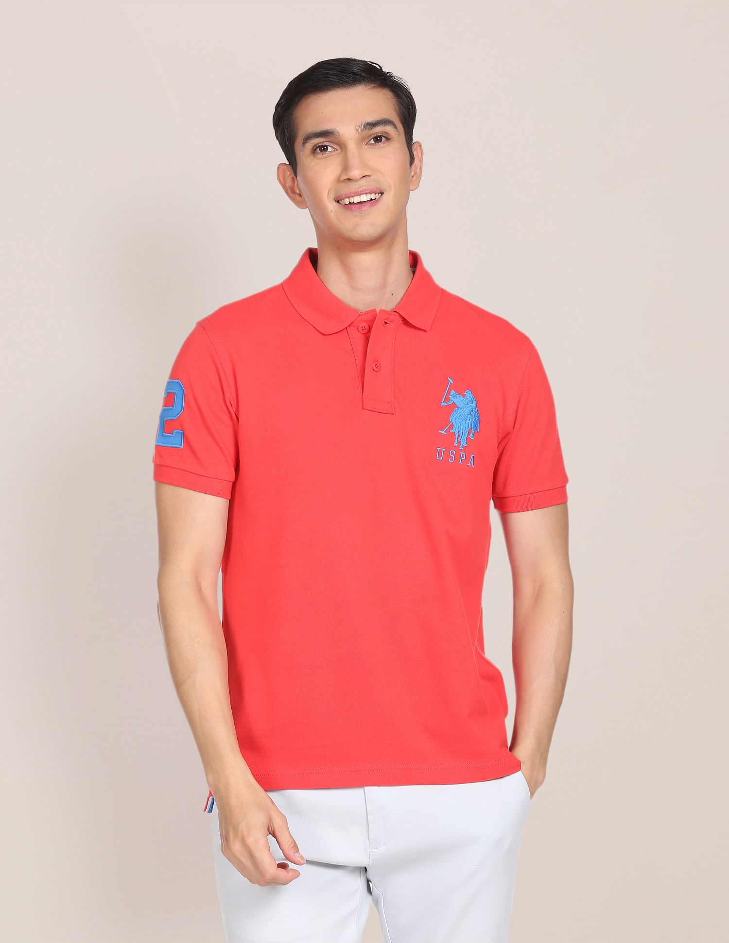 U.S. Polo Assn. Compact Cotton Logo Polo Shirt