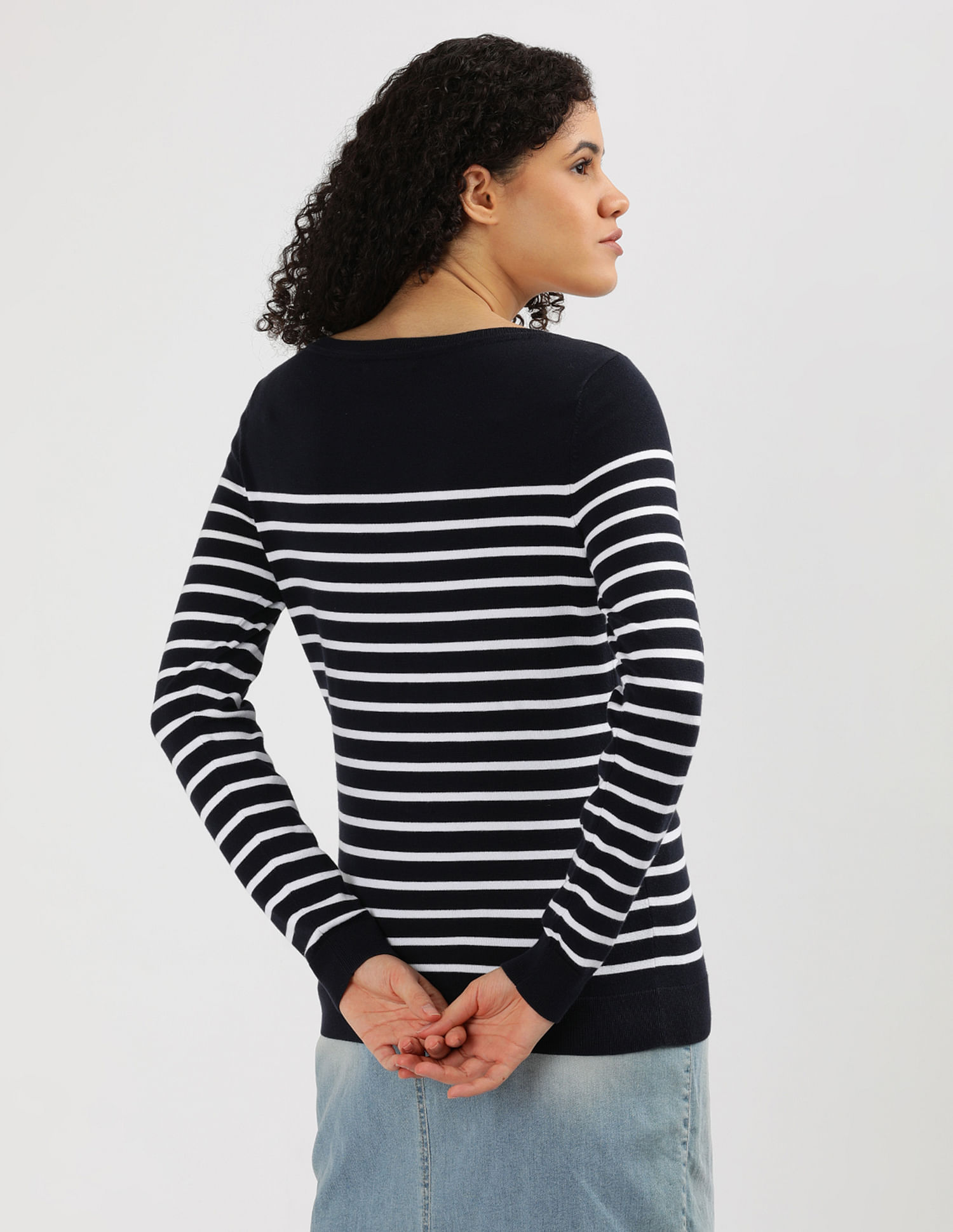 Tommy Hilfiger Boat Neck Horizontal Stripe Sweater