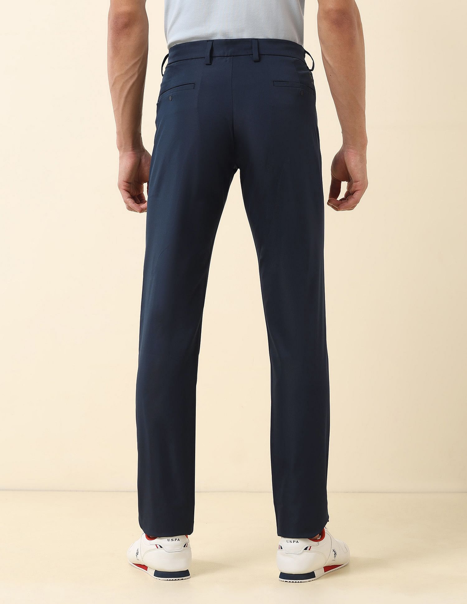 U.S. Polo Assn. Solid Denver Slim Fit Trousers