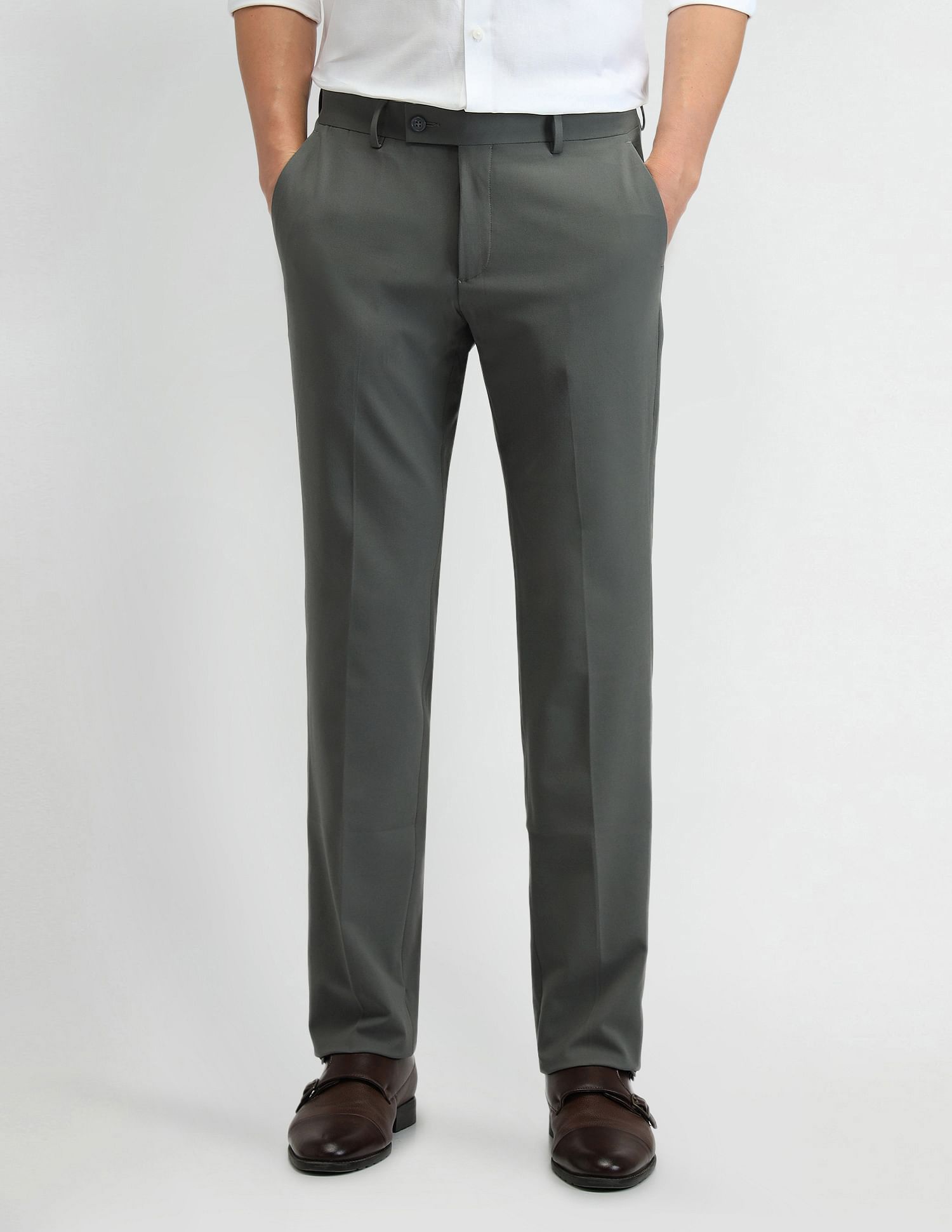Arrow Mid Rise Tapered Fit Trousers