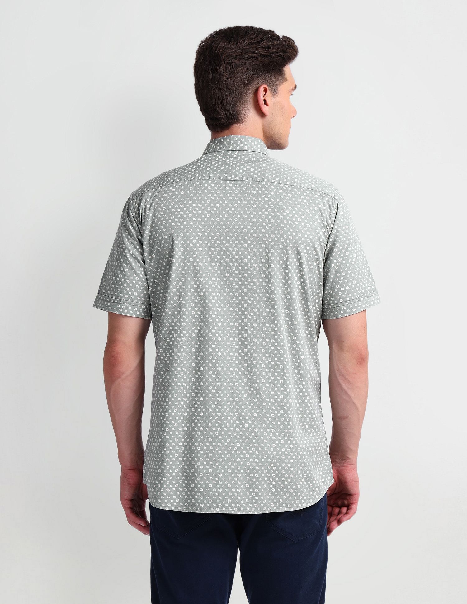 Arrow Sports Floral pattern Cotton Shirt
