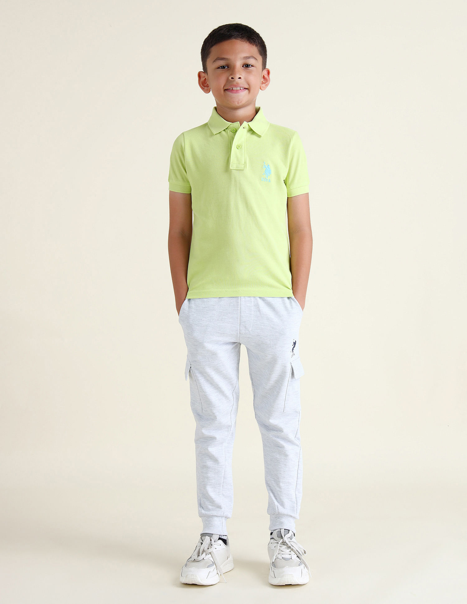 U.S. Polo Assn. Kids Boys Solid Regular Fit Polo Shirt