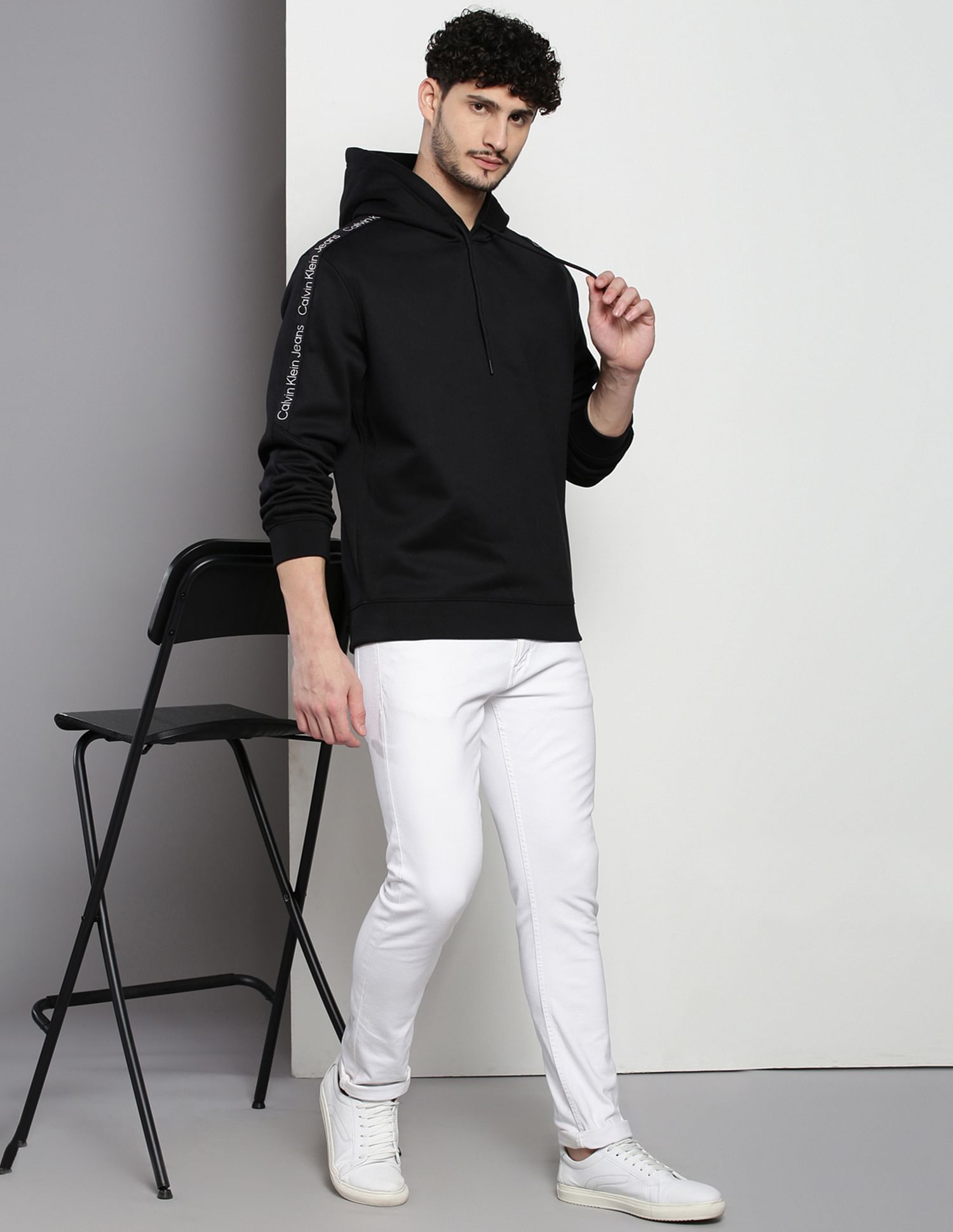 Calvin Klein Sustainable Brand Tape Hooded Sweatshirt