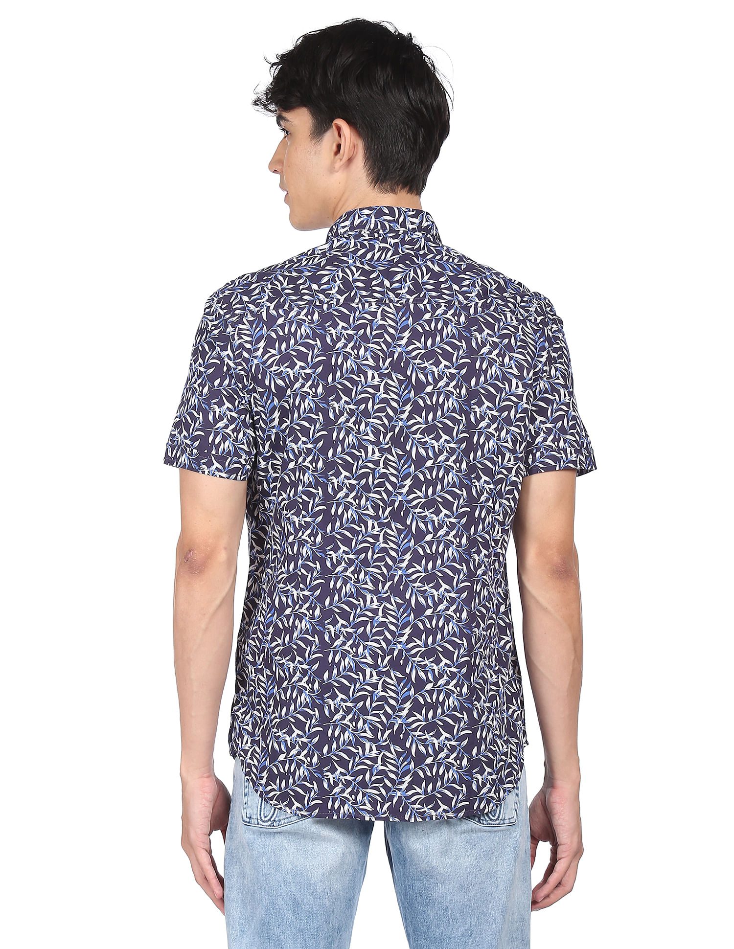 Flying Machine Printed Cotton Casual Shirt