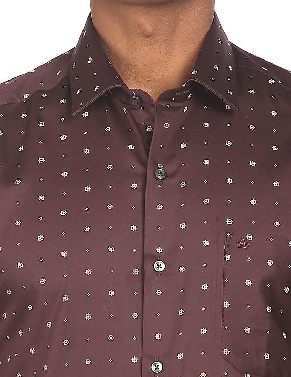 Arrow Manhattan Slim Fit Printed Formal Shirt