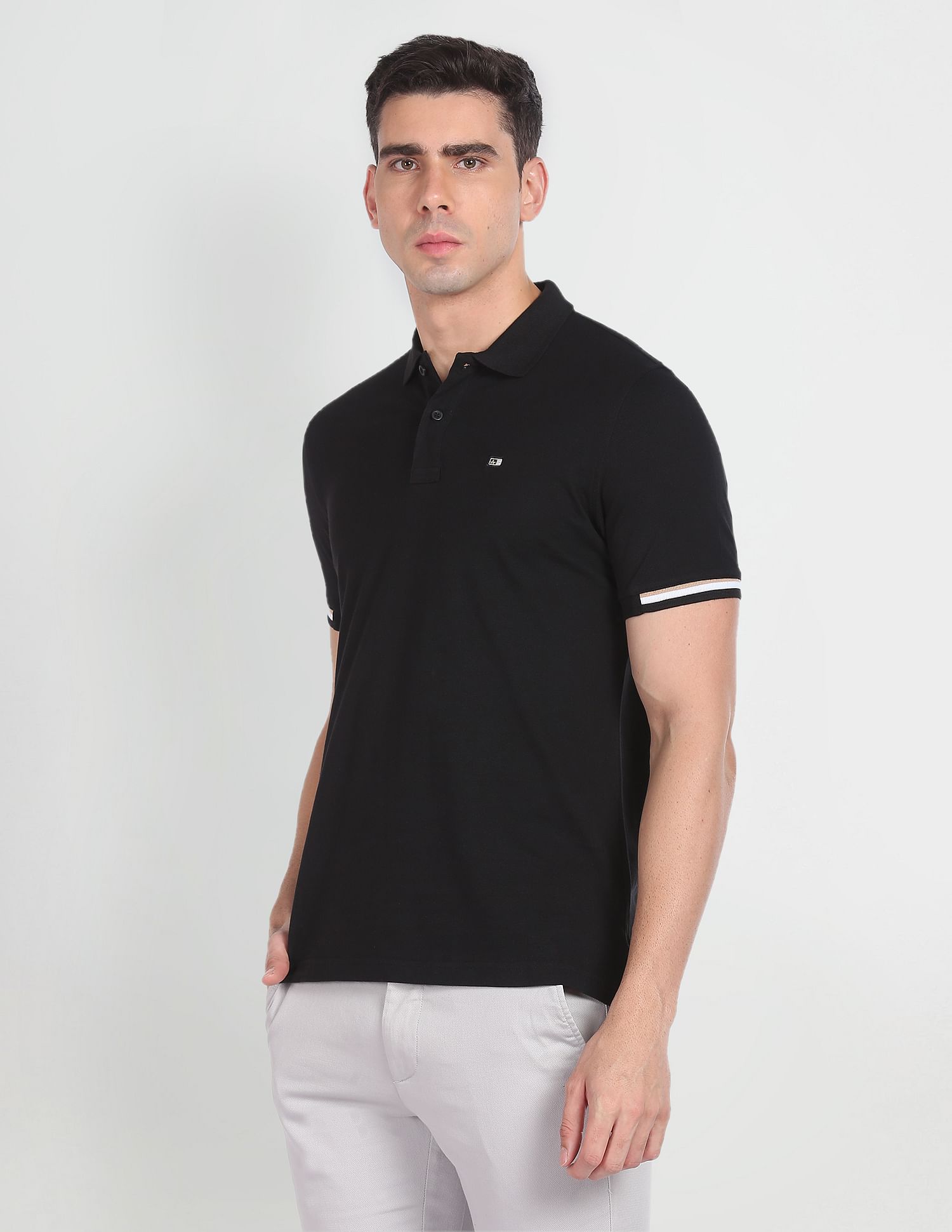 Arrow Sports Solid Cotton Polo Shirt