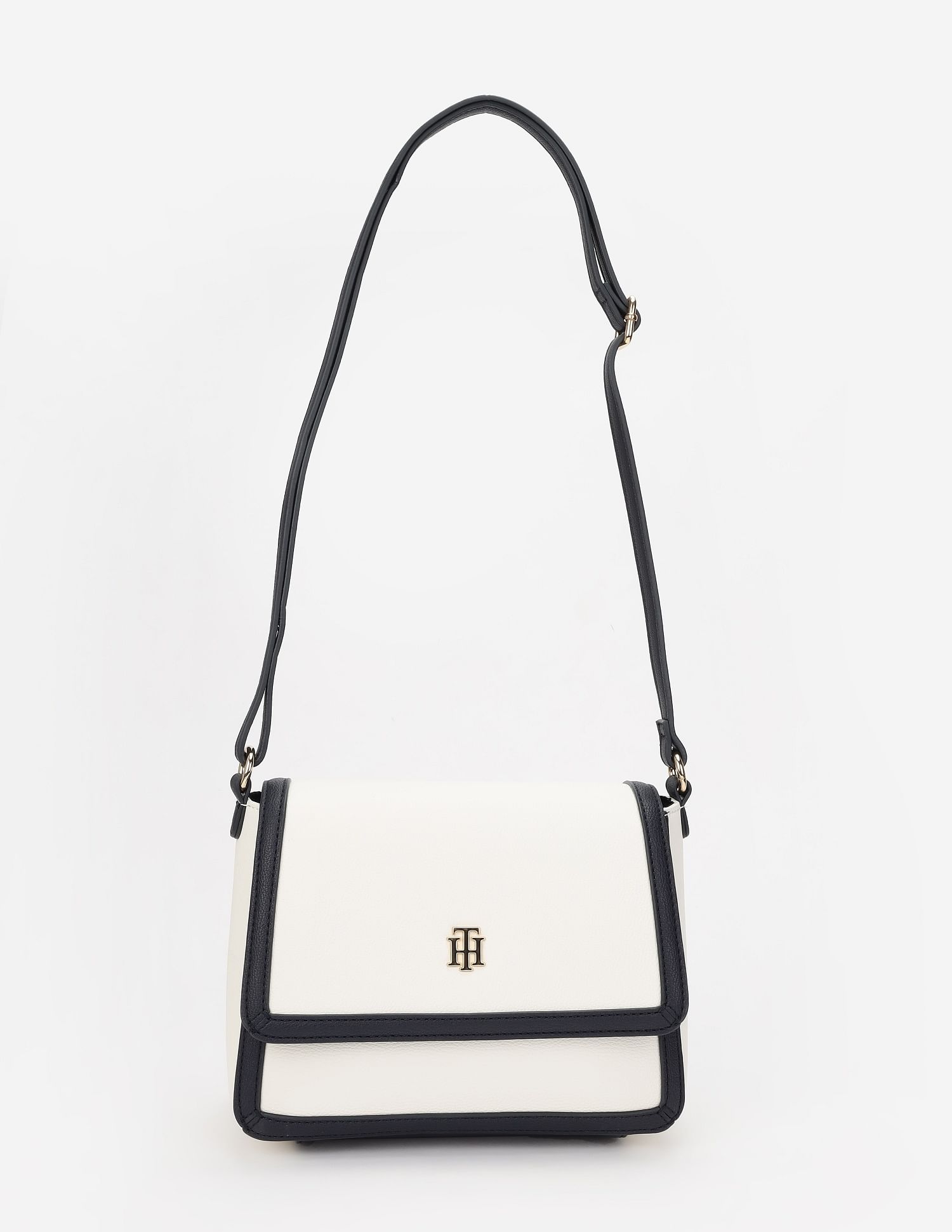 Tommy Hilfiger Solid Blue Pu Sling Bag