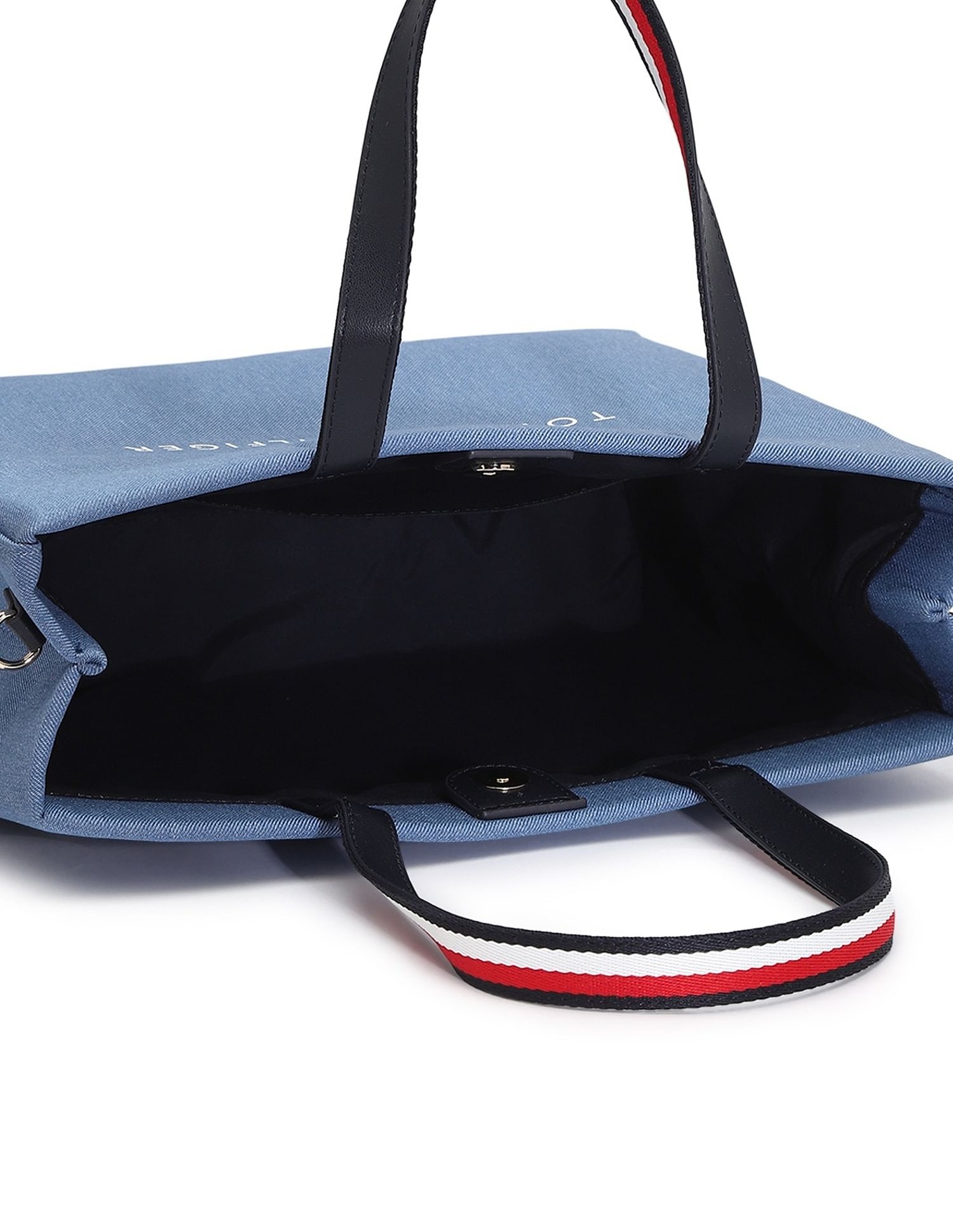 Tommy Hilfiger Logo Blue Polyester Handbags