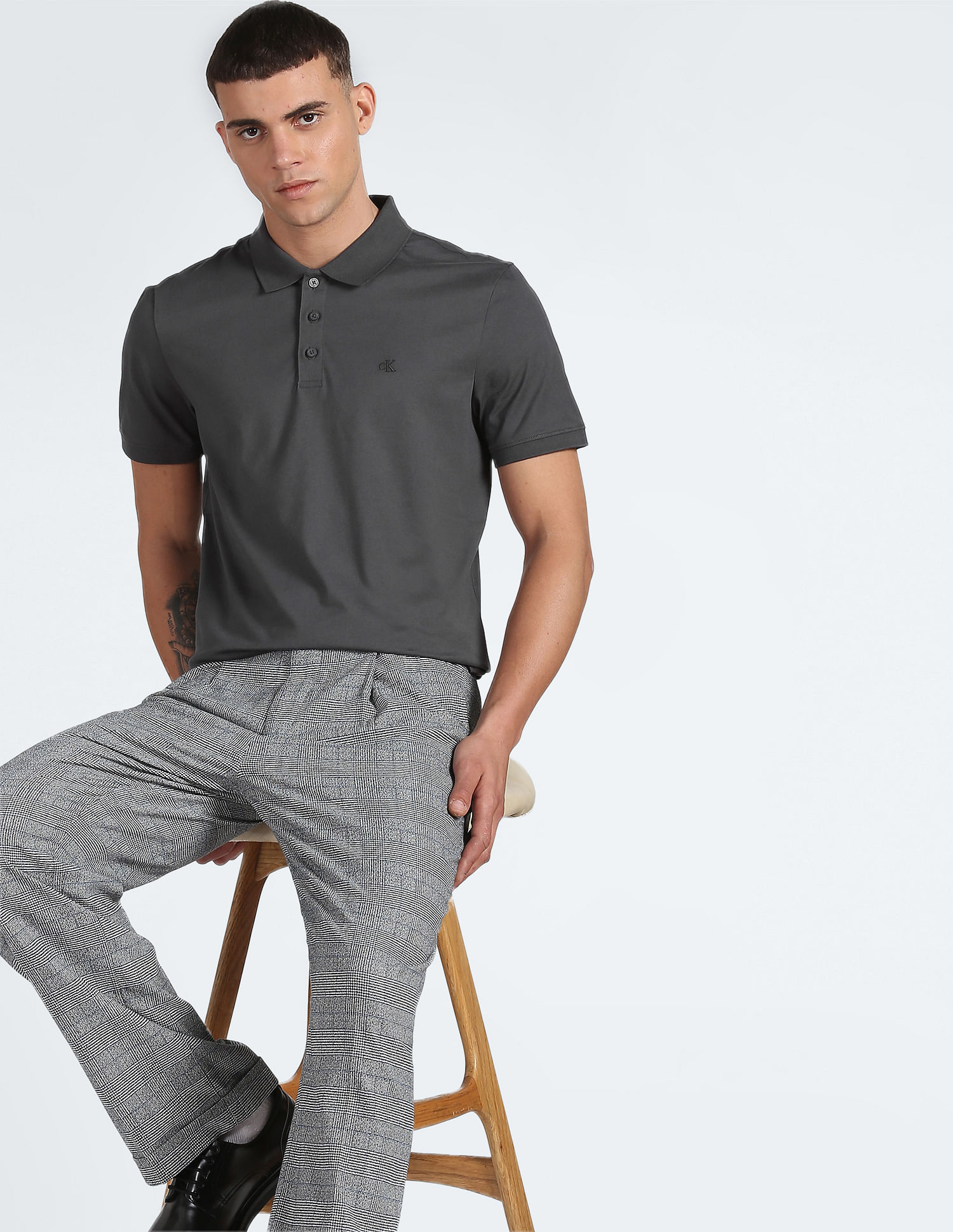 Buy Calvin Klein Smooth Cotton Solid Polo Shirt - NNNOW.com