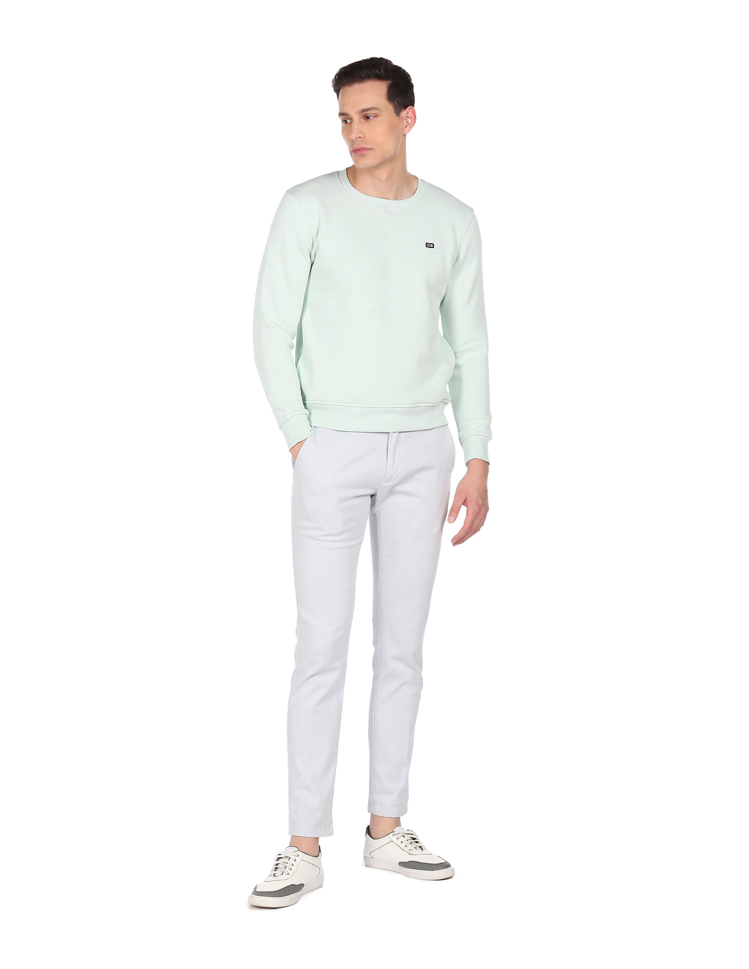 Light green crew hot sale neck sweatshirt