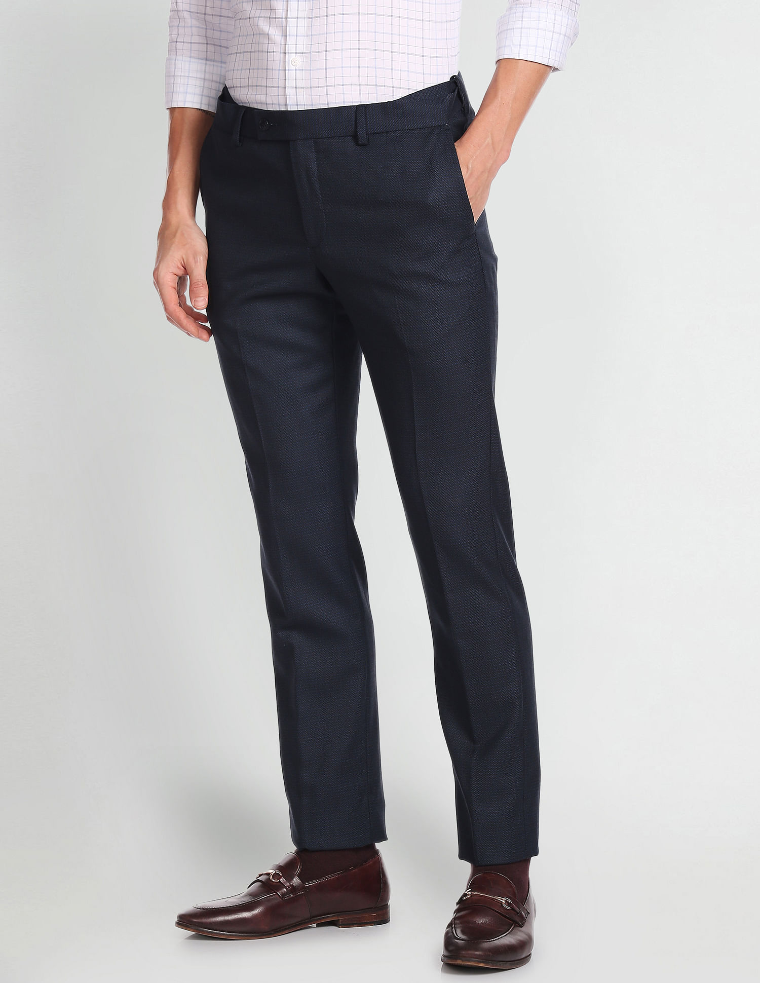 Arrow Dobby Patterned Weave Formal Trousers