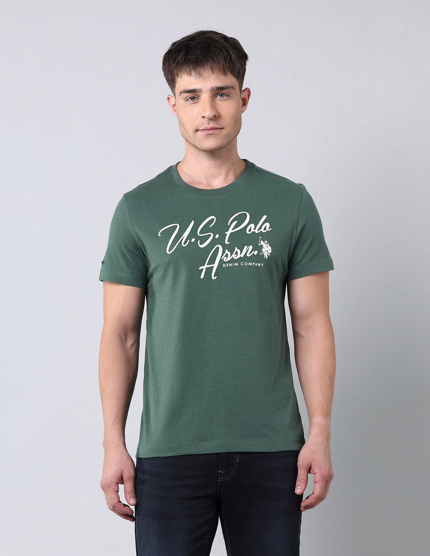 U.S. Polo Assn. Denim Co. Brand Printed Muscle Fit Americana T-Shirt