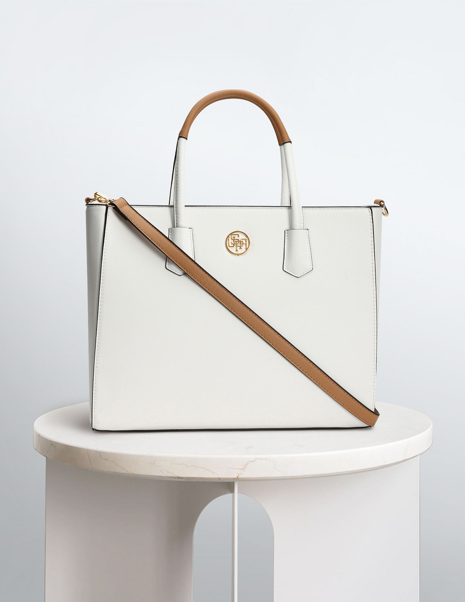 U.S. Polo Assn. Women Metallic Hardware Structured Handbag