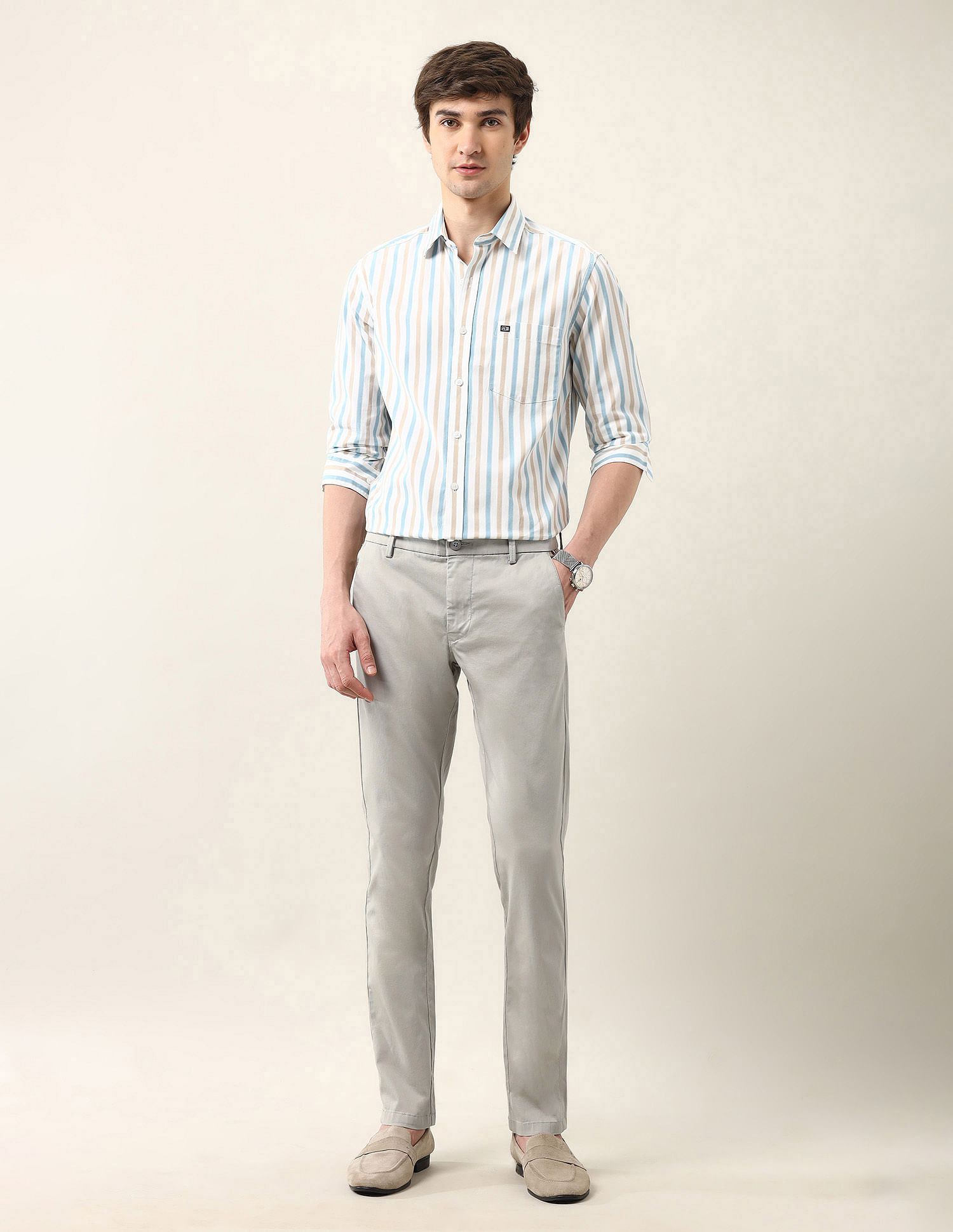 Arrow Sport Slim Fit Dobby Air Soft Trousers