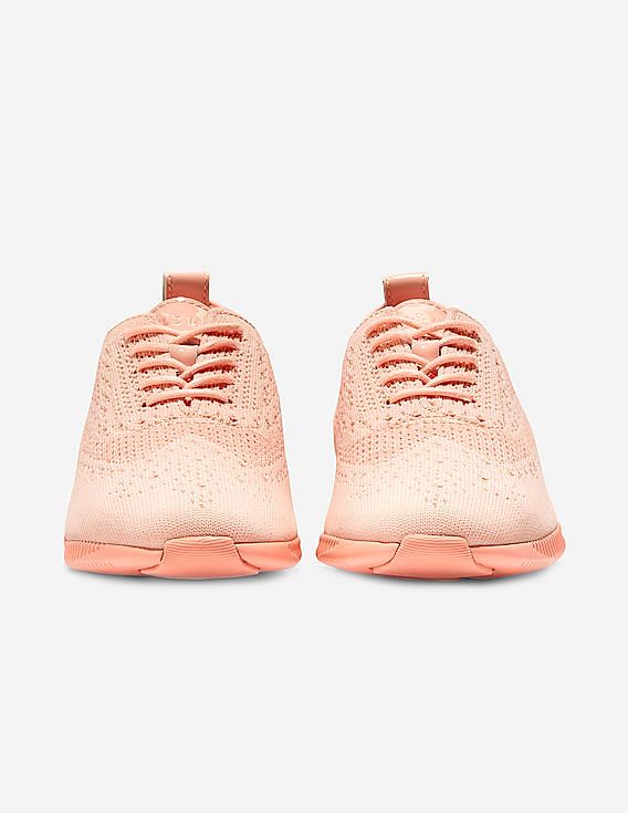 Cole Haan Women Light Pink ZERØGRAND Wingtip Oxford Sneakers
