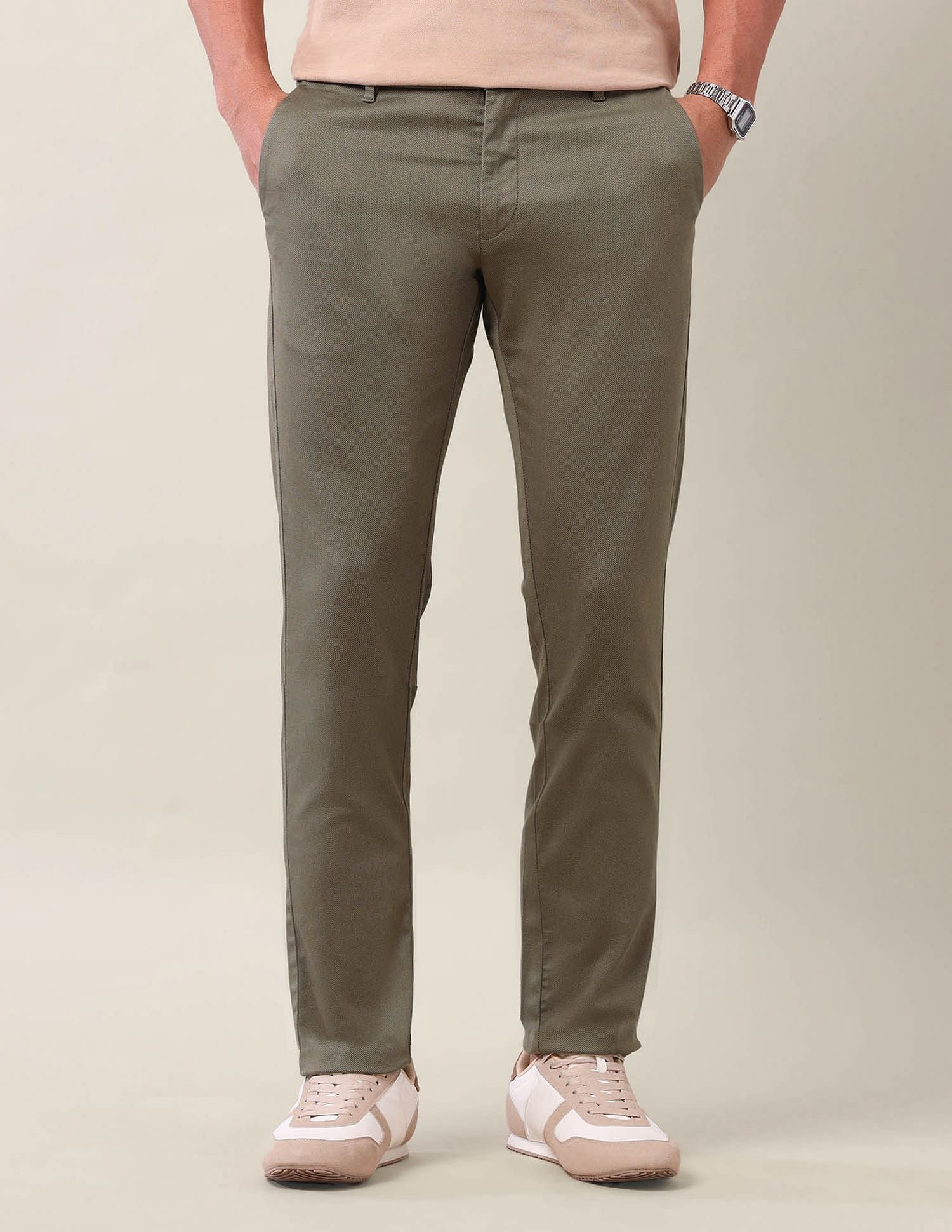 U.S. Polo Assn. Denver Slim Fit Solid Trousers