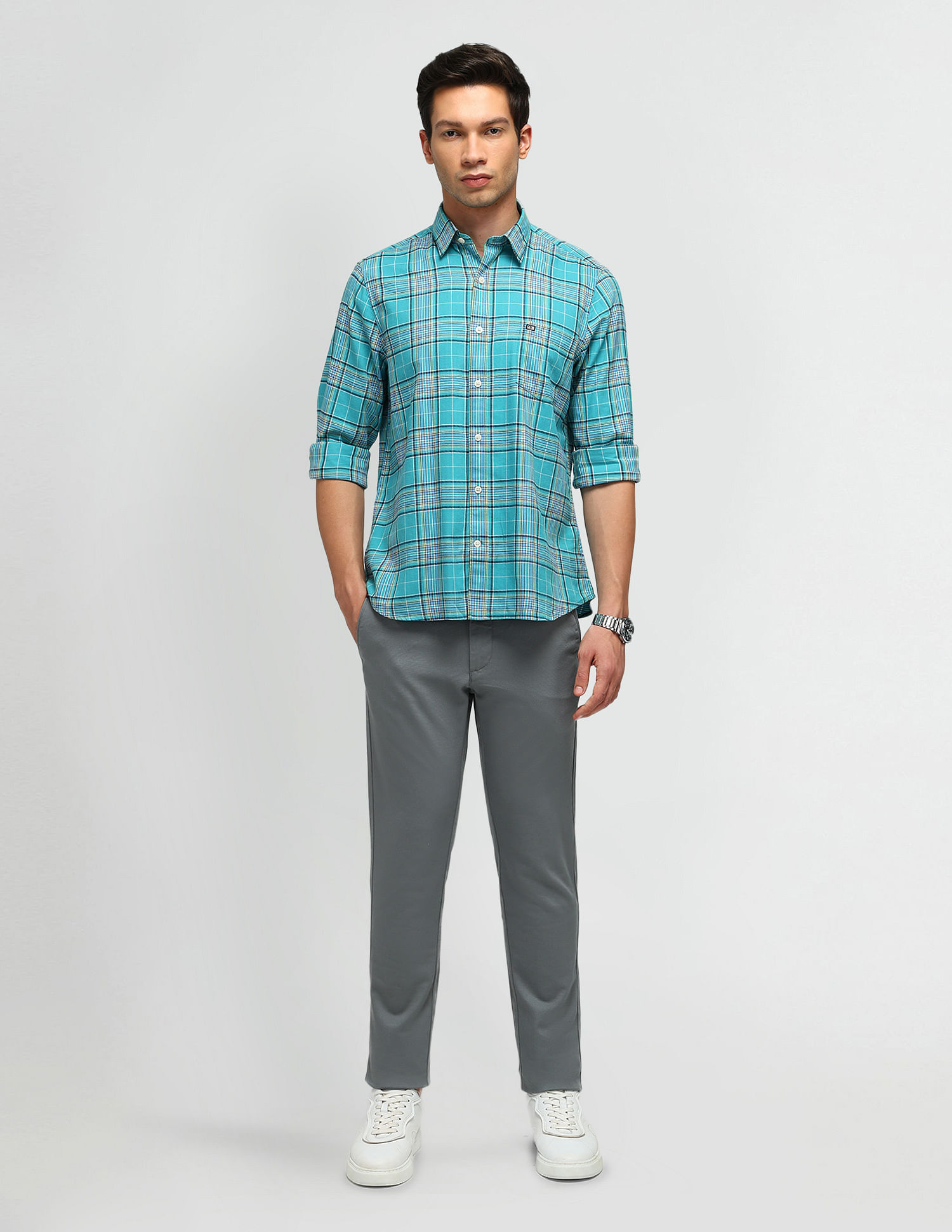 Arrow Sport Air Soft Plaid Checked Shirt