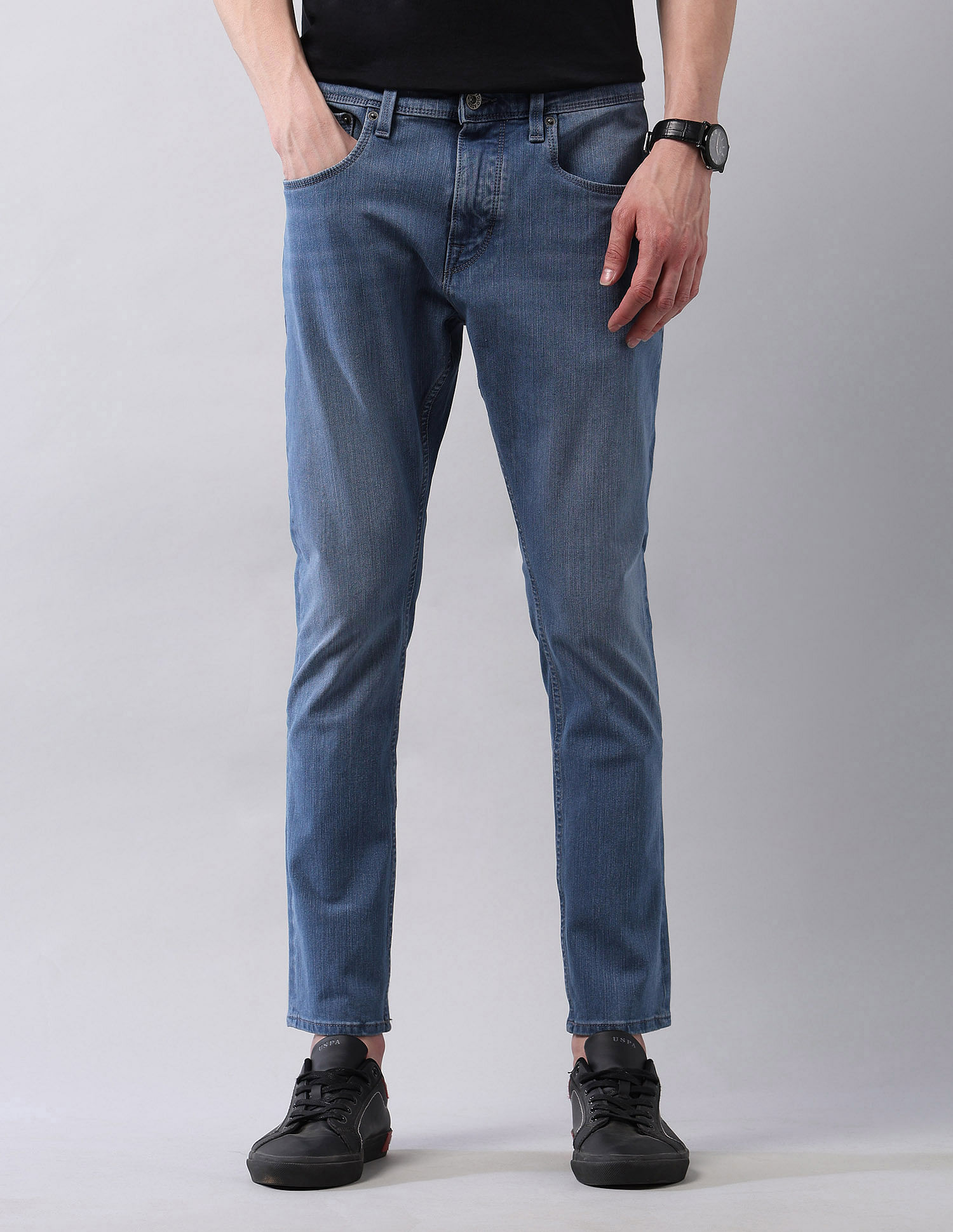 U.S. Polo Assn. Denim Co. Bi Stretch Authentic Henry Tapered Fit Jeans