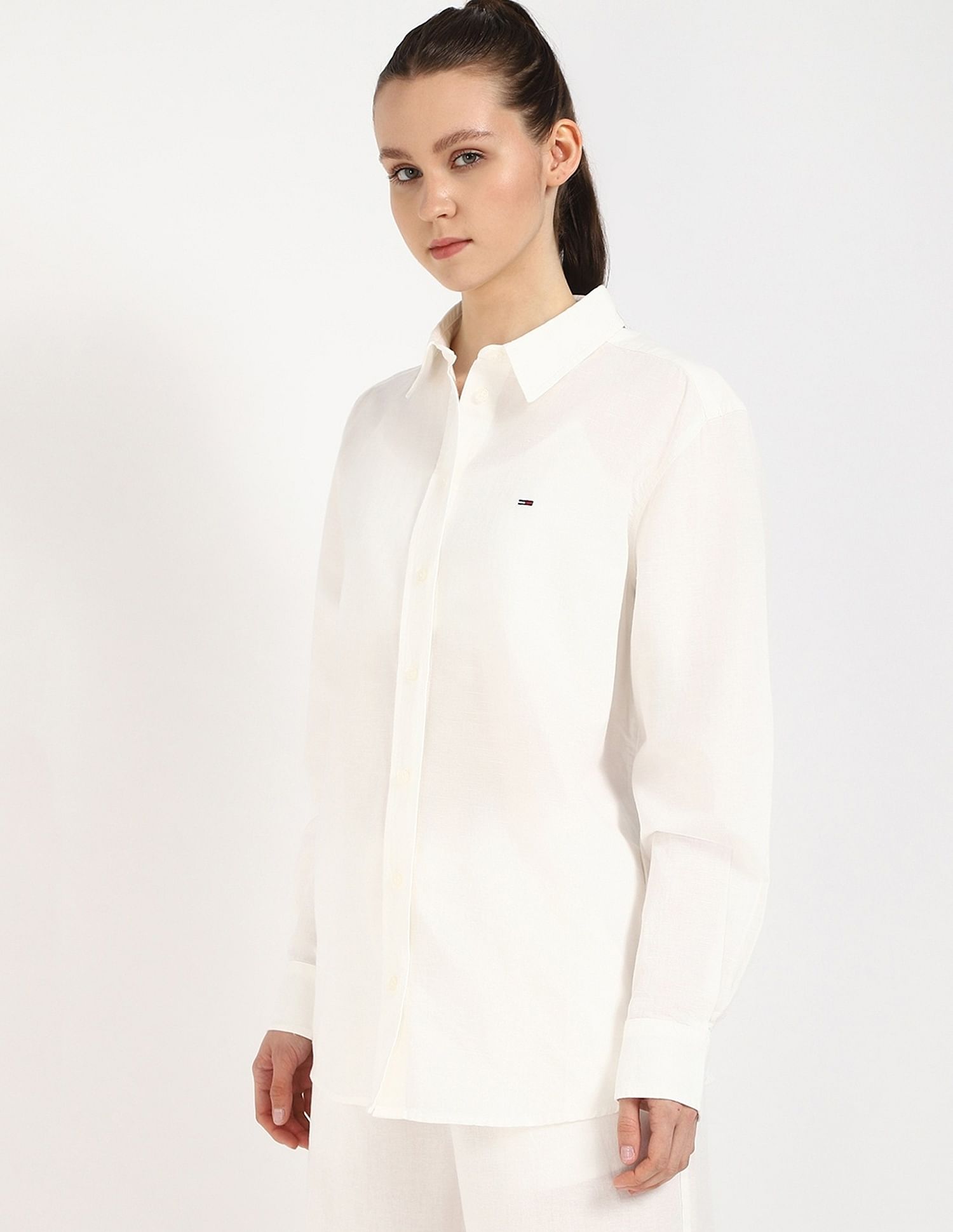 Tommy Hilfiger Solid Relaxed Fit Shirt