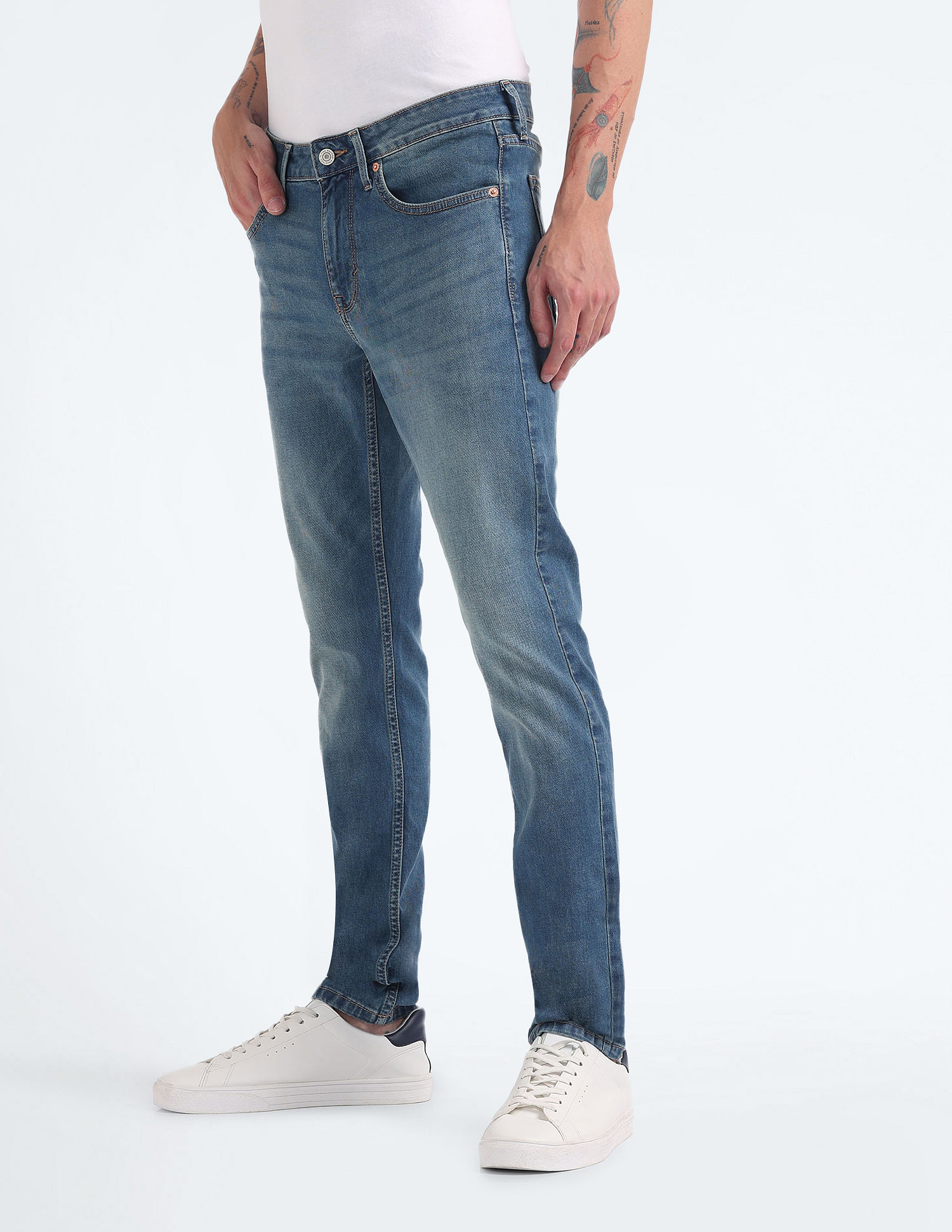 Flying Machine Jackson Super Skinny Fit Stone Wash Jeans