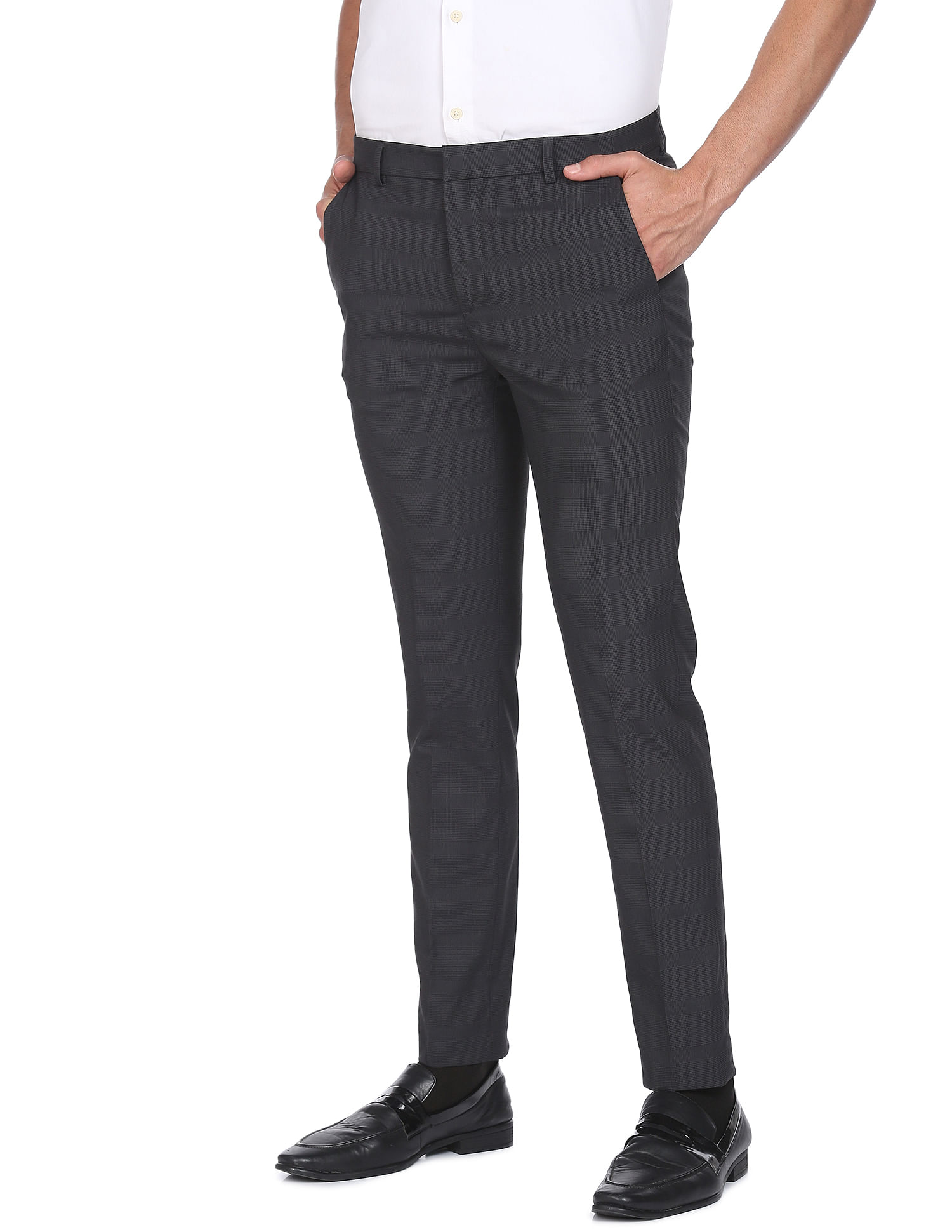 Skinny Leg Trousers With Elasticated Waist in Schilf – Olivia May