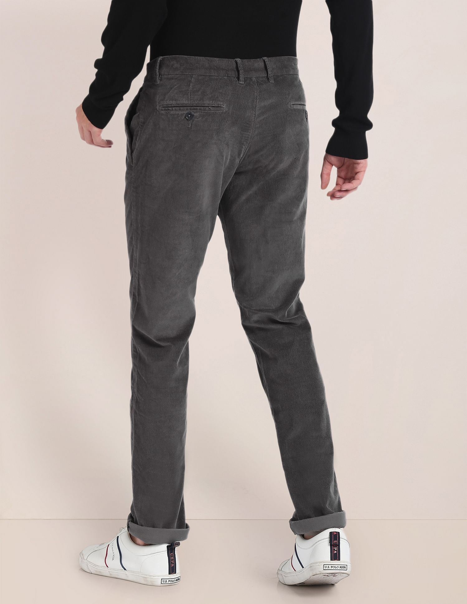 U.S. Polo Assn. Corduroy Denver Slim Fit Casual Trousers