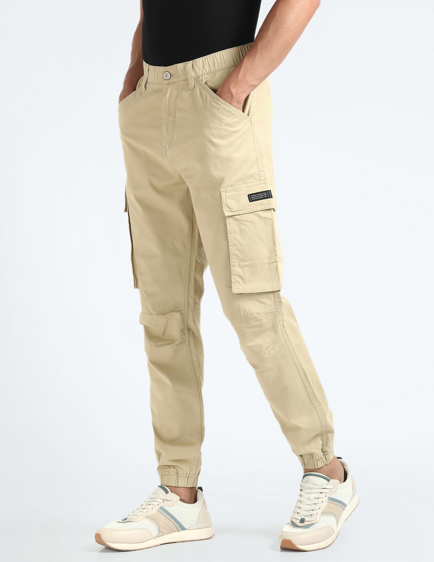 Flying Machine Mid Rise Slim Fit Cargo Pants
