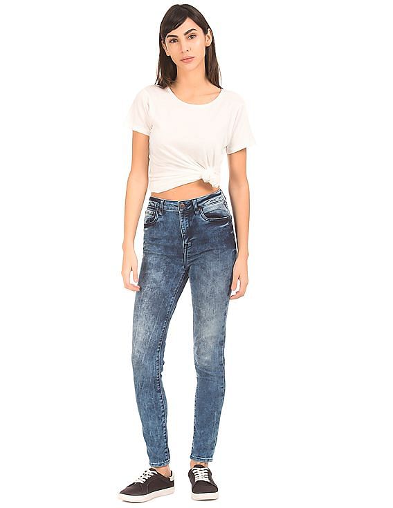 Aeropostale High Rise Stone Wash Jeans