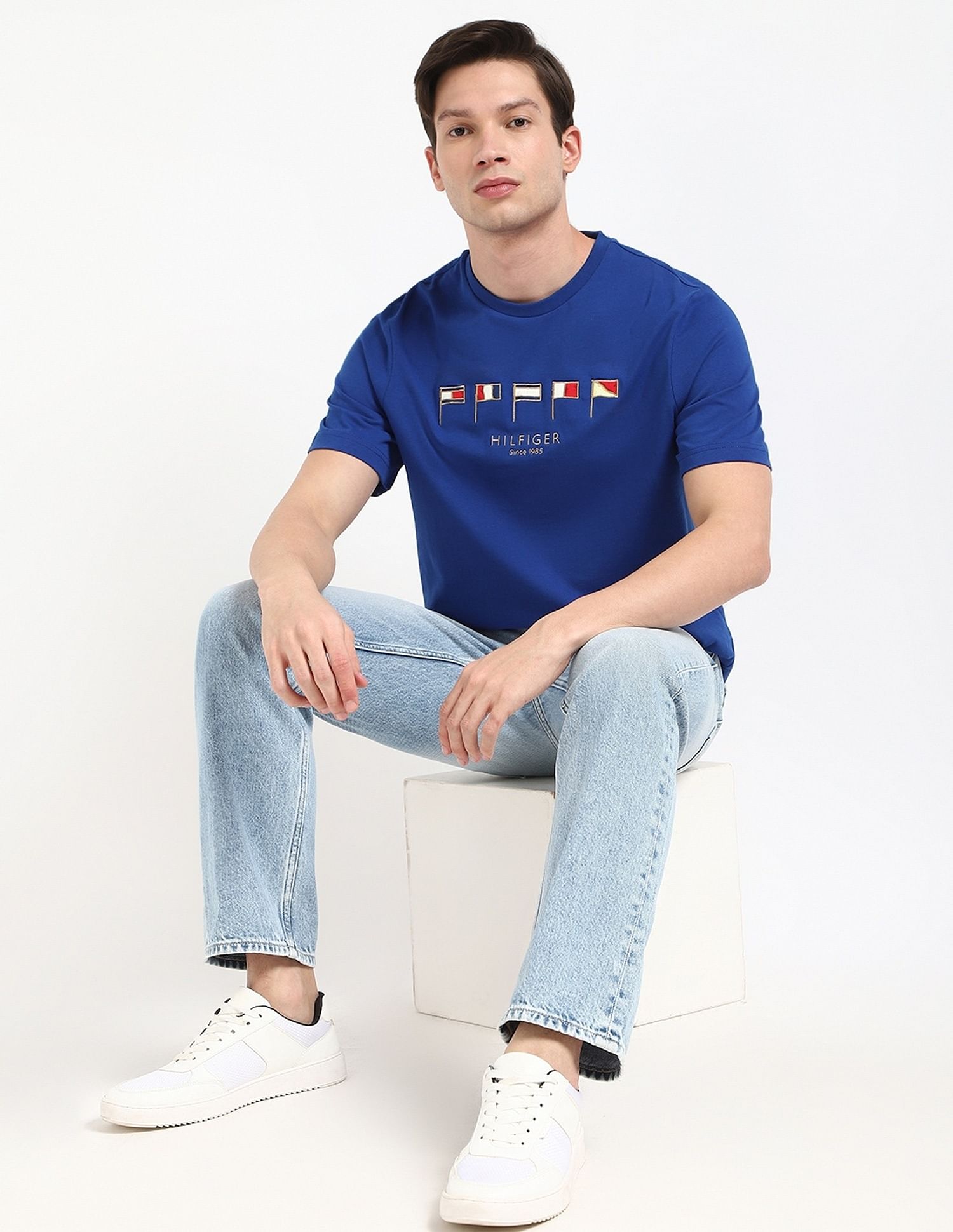 Tommy Hilfiger Embroidered Logo Regular-Fit Cotton T-Shirt