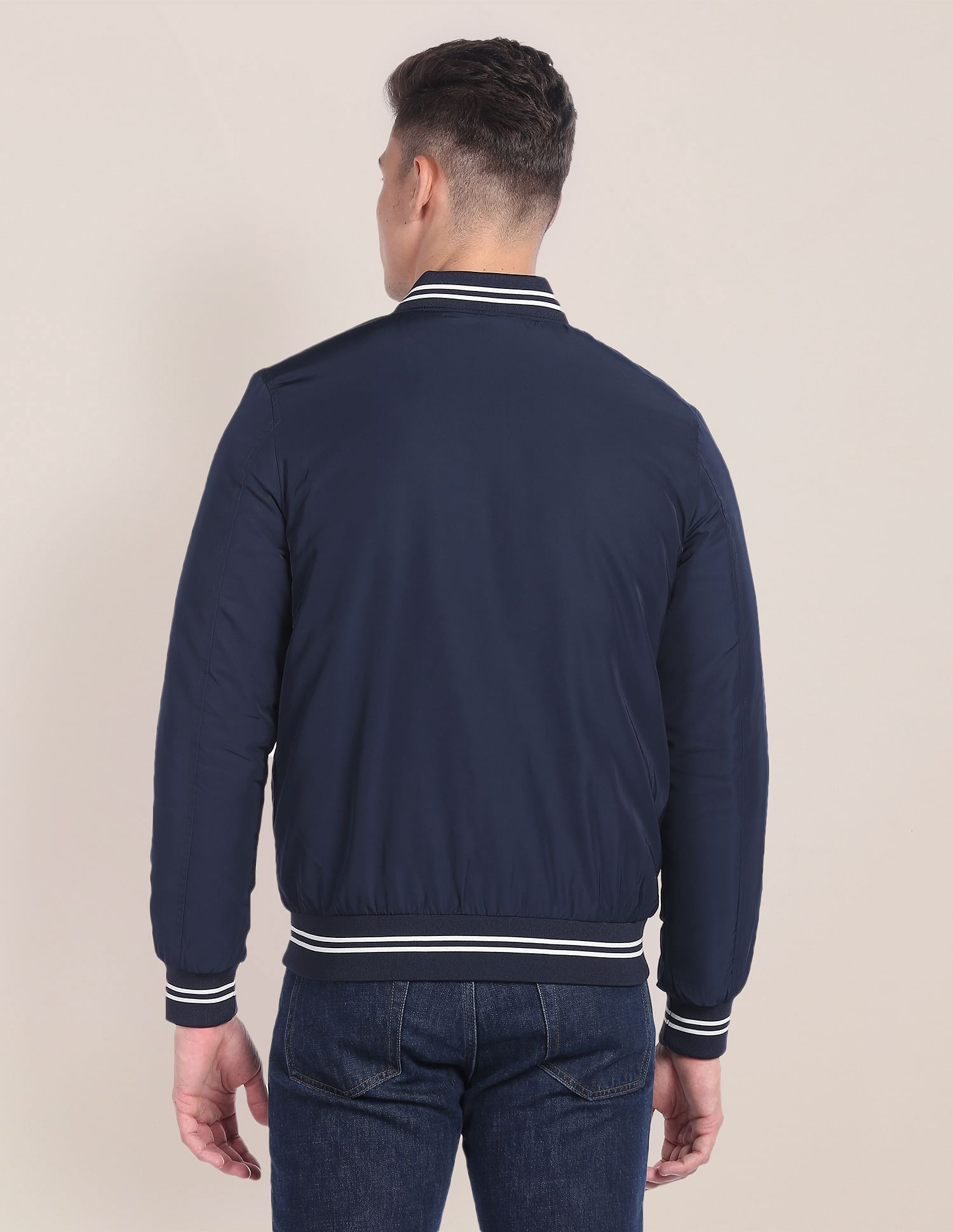 U.S. Polo Assn. Striped Detail Bomber Jacket