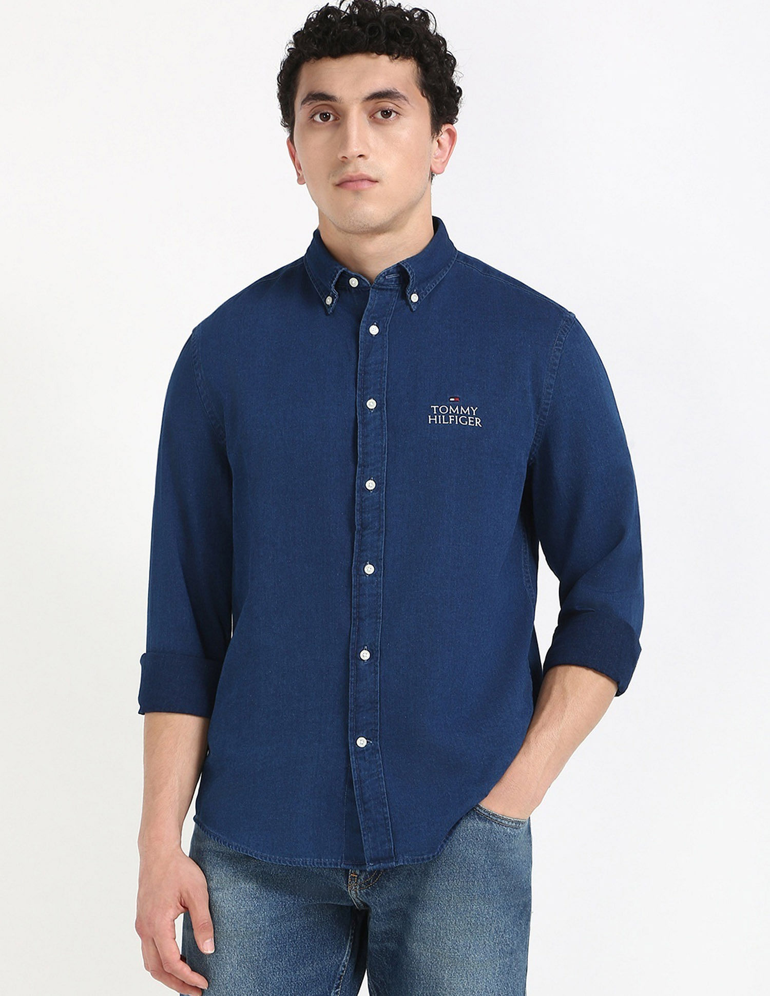 Tommy Hilfiger Solid Regular Fit Twill Woven Shirt