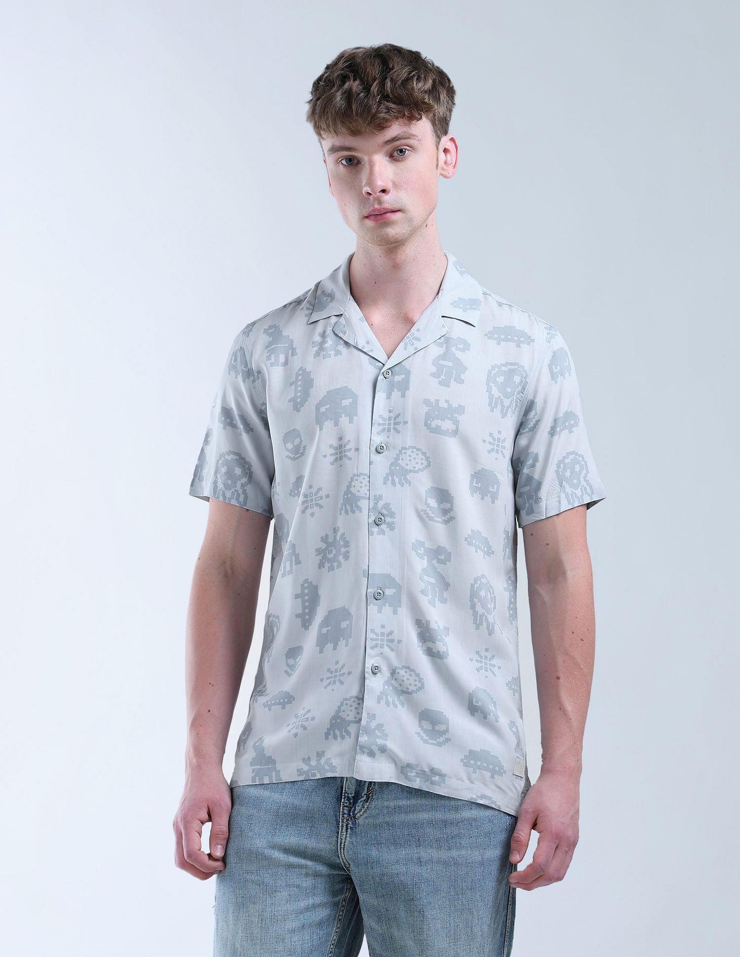 Flying Machine All Over Printed Digitopia Shirt