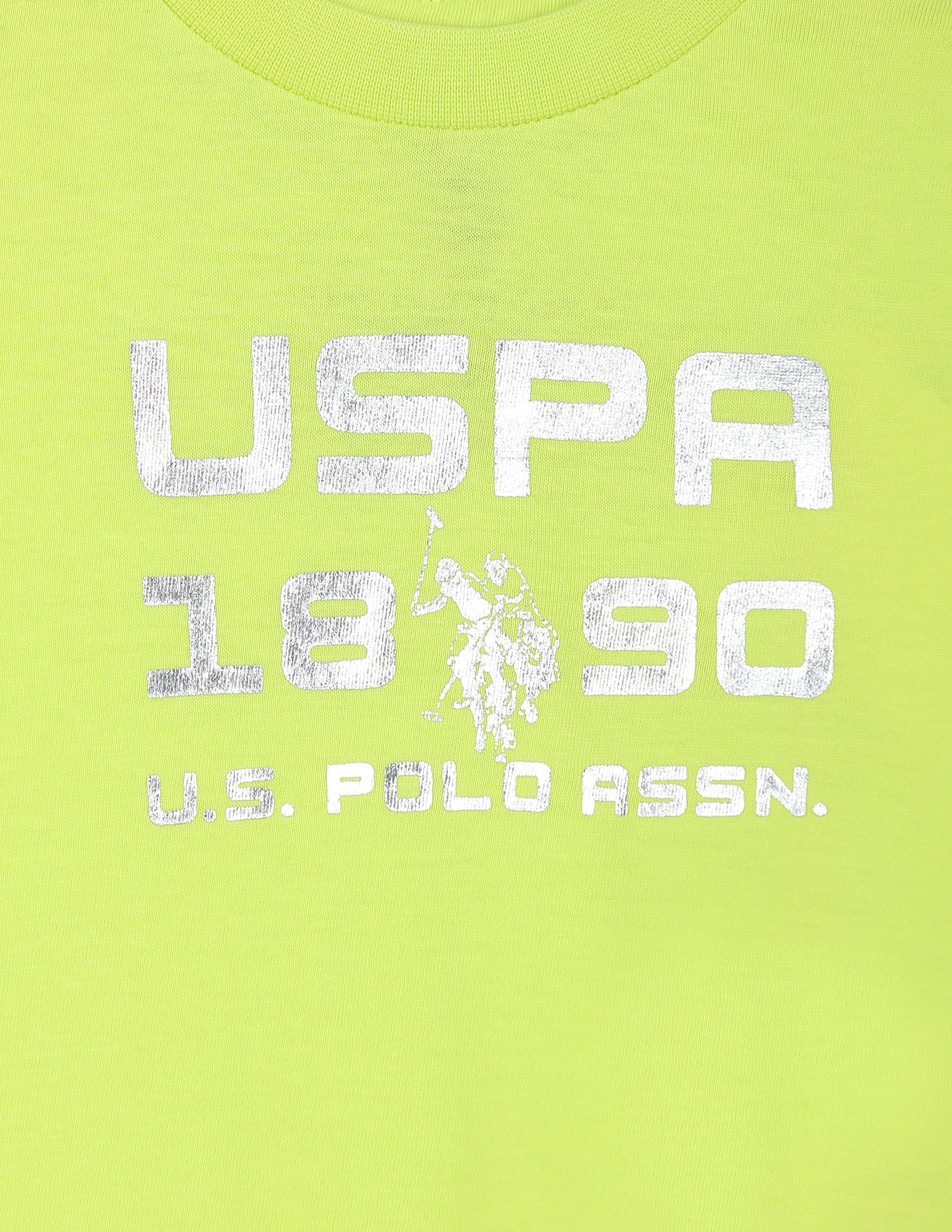 U.S. Polo Assn. Kids Boys Foil Print Crew Neck T-Shirt