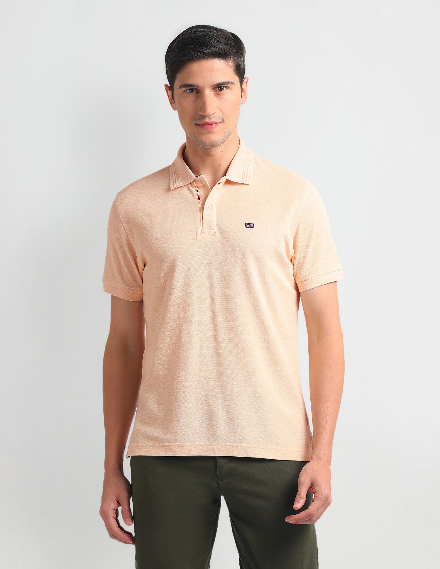 Arrow Sports Solid Chest Pocket Polo Shirt