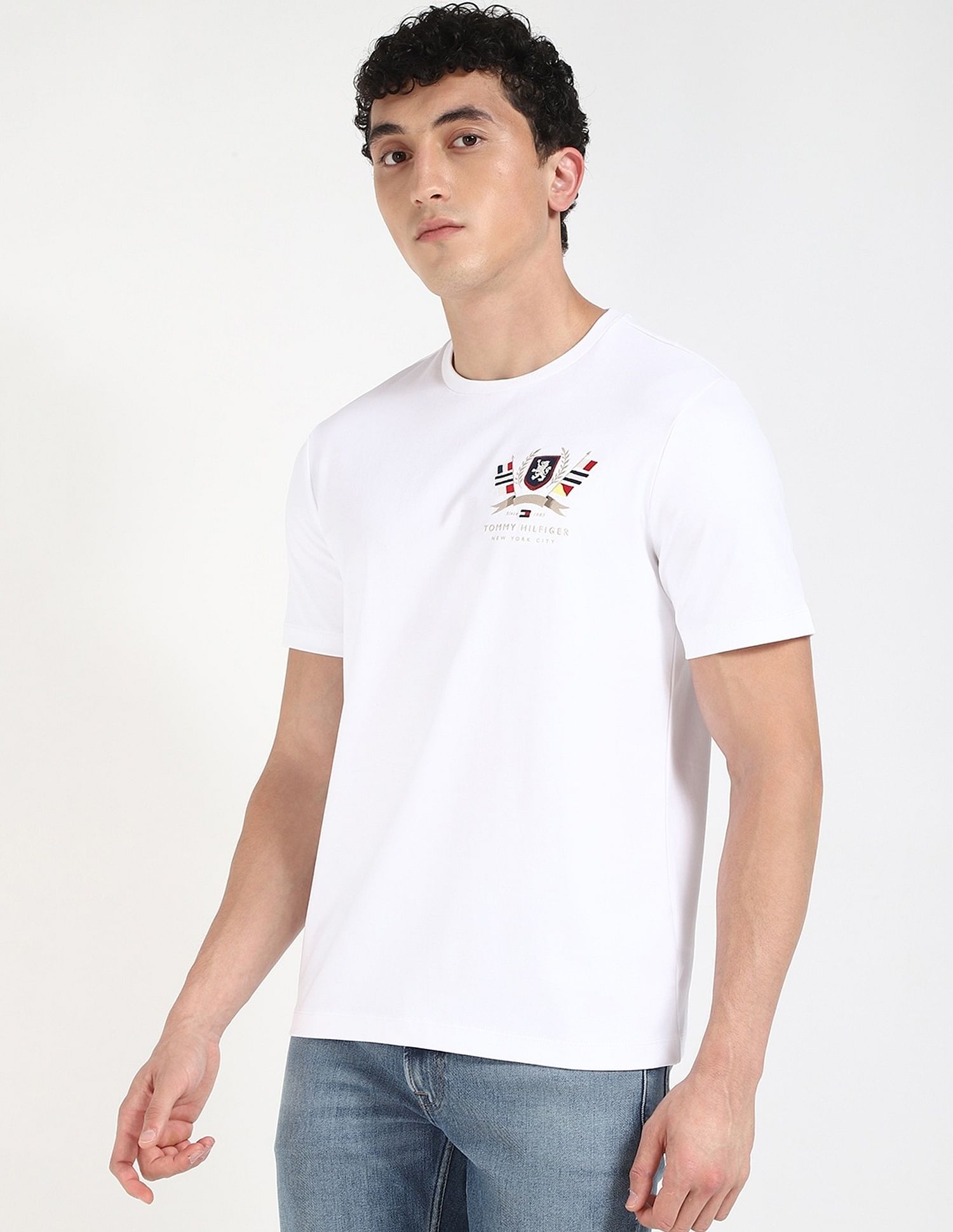 Tommy Hilfiger Embroidered Logo Regular-Fit Cotton T-Shirt