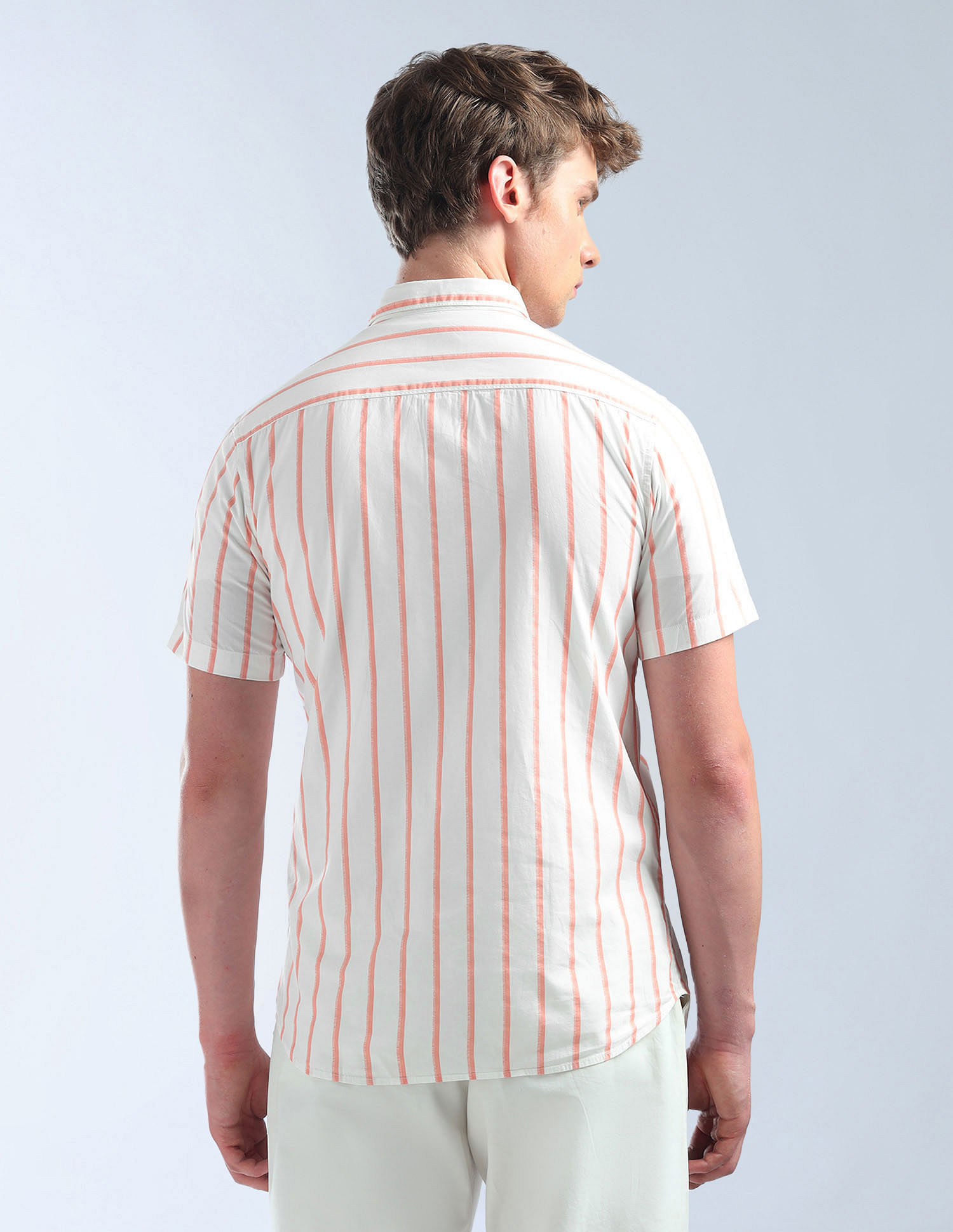 Flying Machine Vertical Striped Slim Fit Shirt