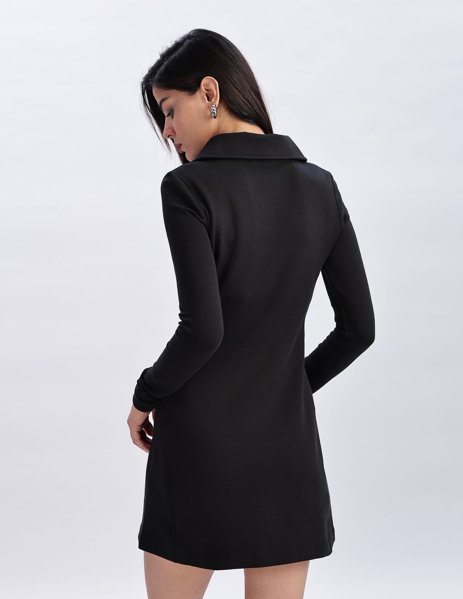 Buy Calvin Klein Jeans Cotton Pussy-Bow Neck Mini Dresses