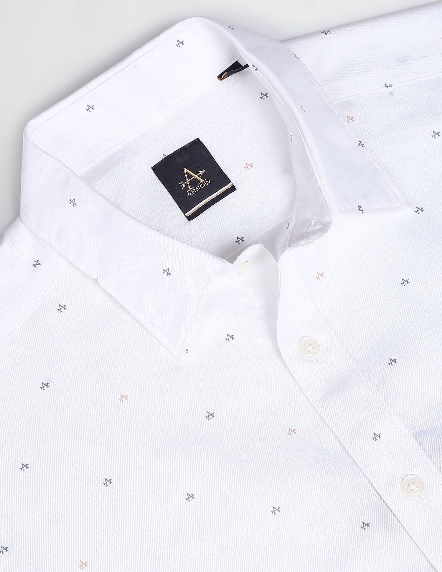 Arrow Sports Brand Print Twill Casual Shirt
