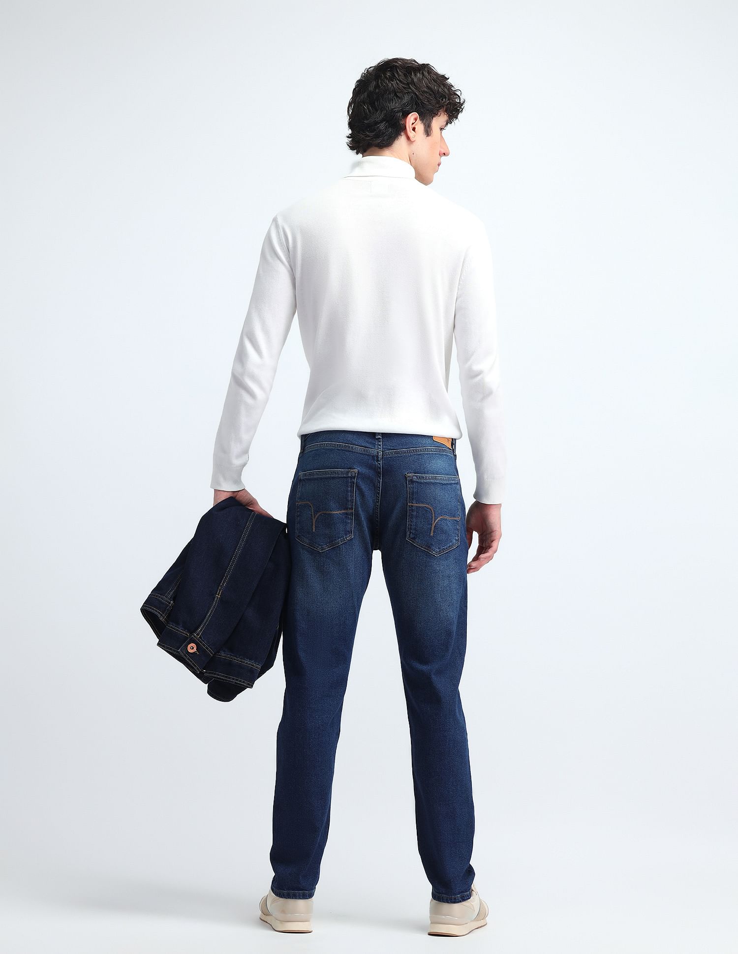 Flying Machine Slash Slim Tapered Fit Jeans