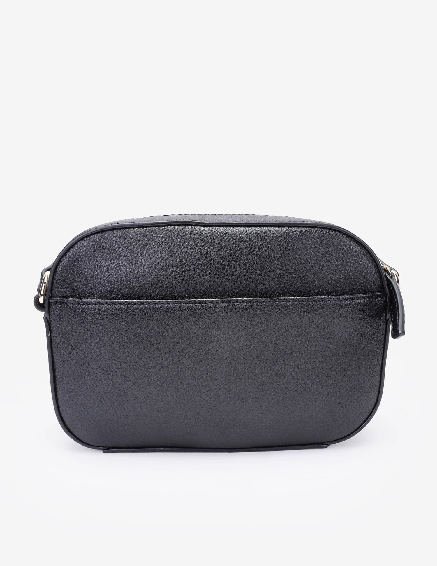Buy Tommy Hilfiger Solid Black Pu Crossbody Bag