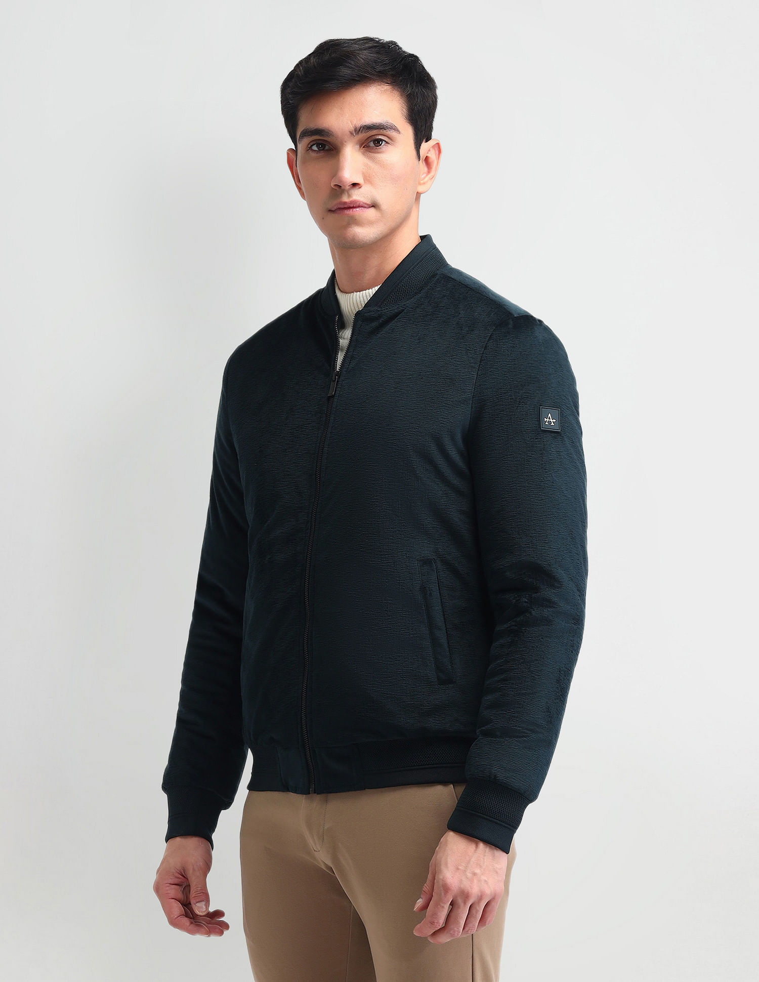 Arrow Sport Stand Neck Bomber Jacket