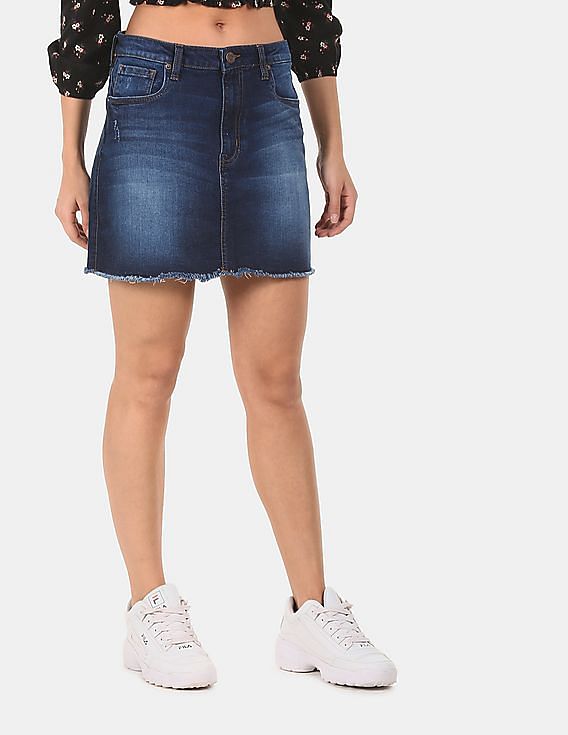 Aeropostale best sale jean skirt